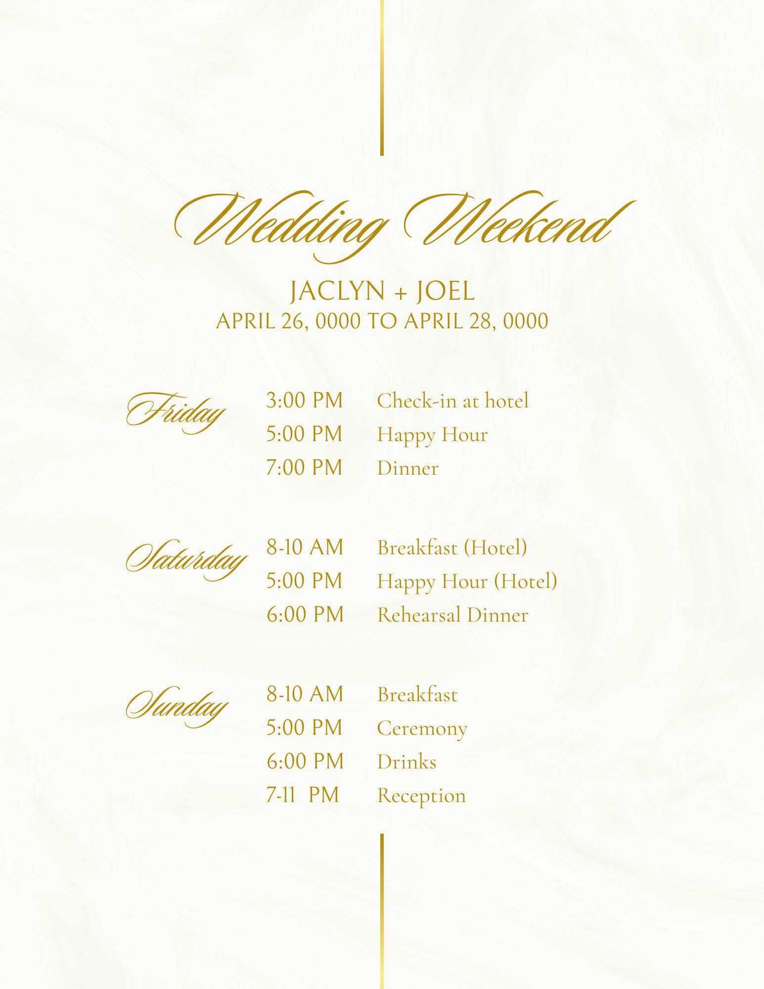 Itinerary