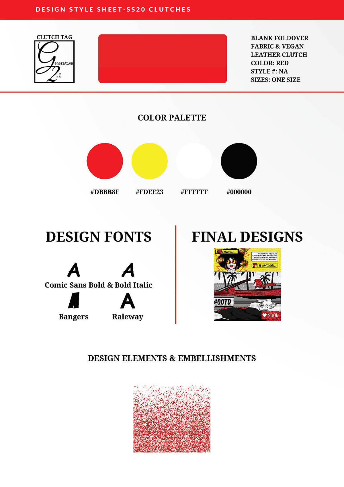 Clutches Design Style Sheet SS-20