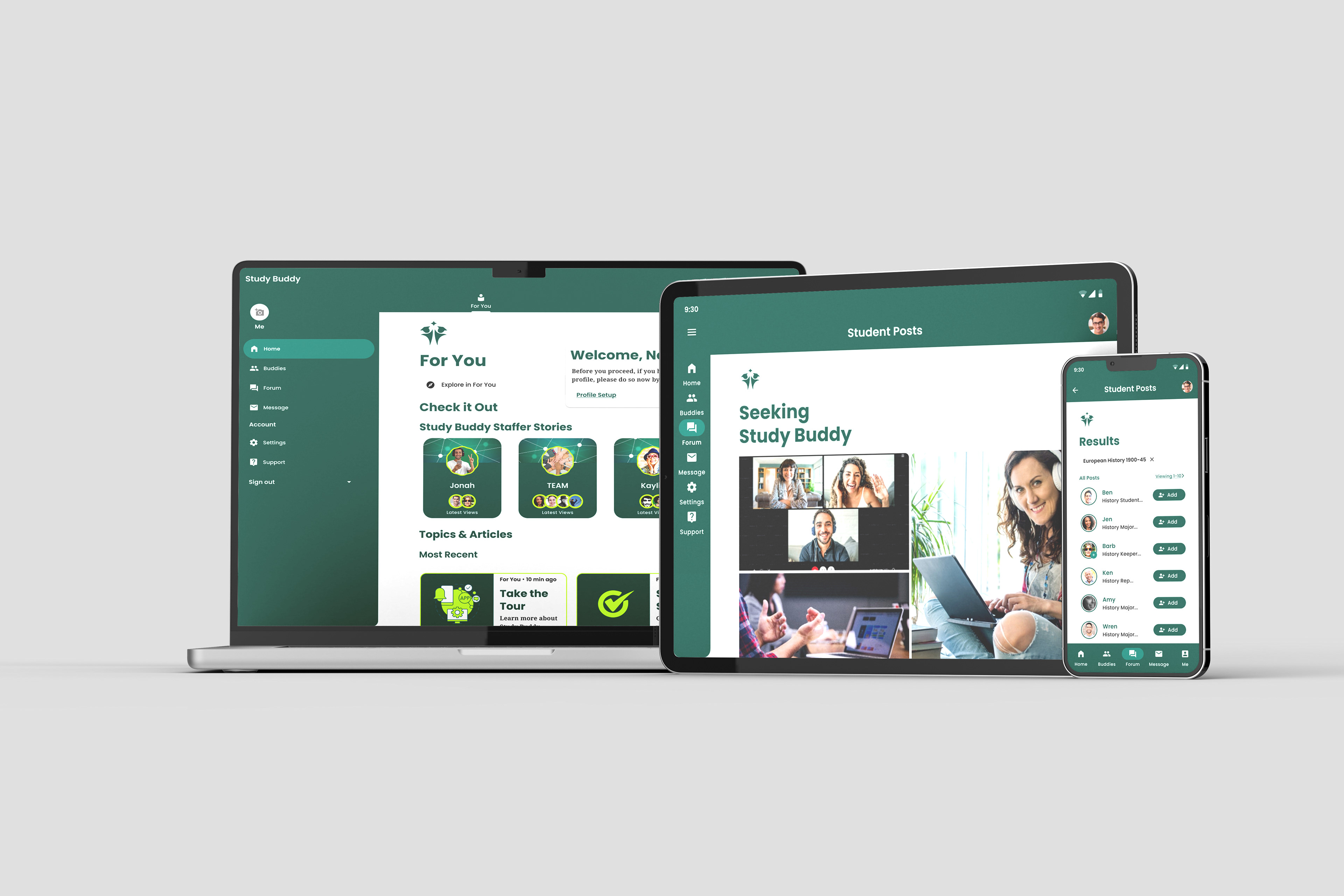 For You & Seeking Study Buddies Mobile/Tablet/Desktop