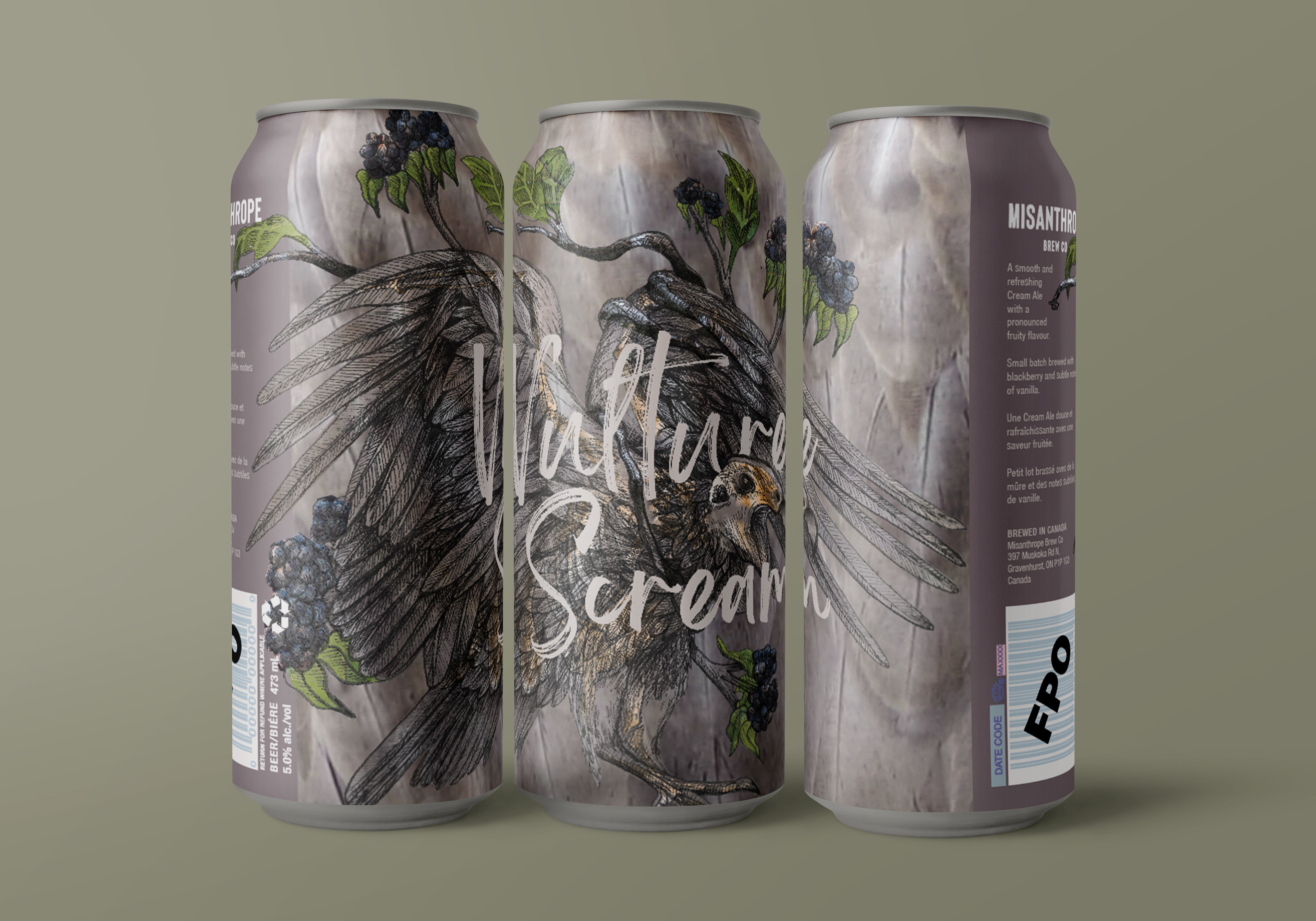 Vulture Scream. Blackberry Cream Ale.