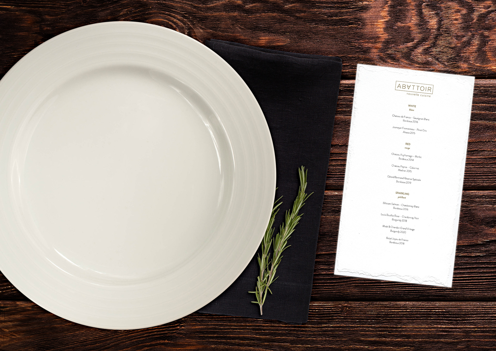 TABLE SETTING | WINE LIST