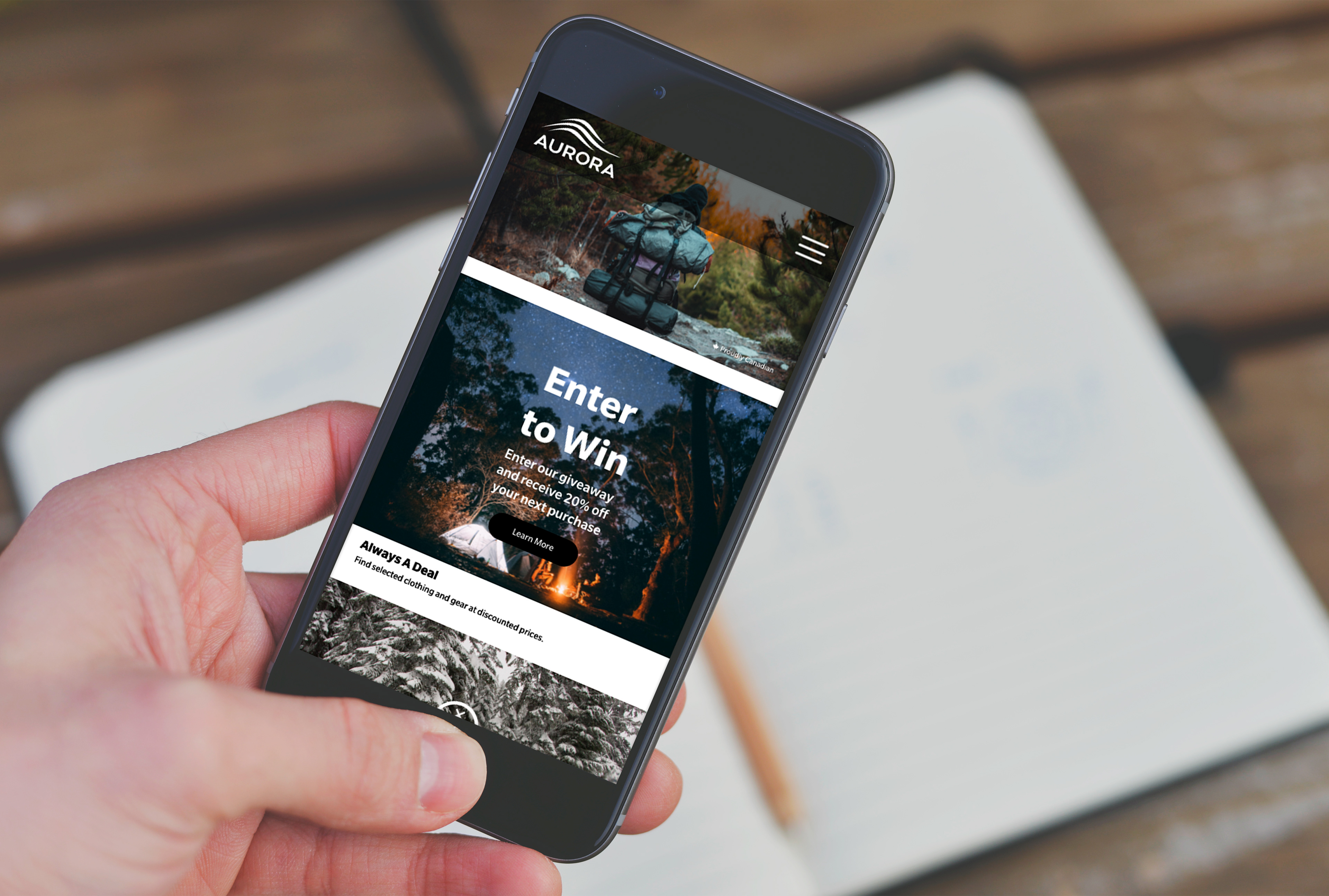 Mobile Website Home Page