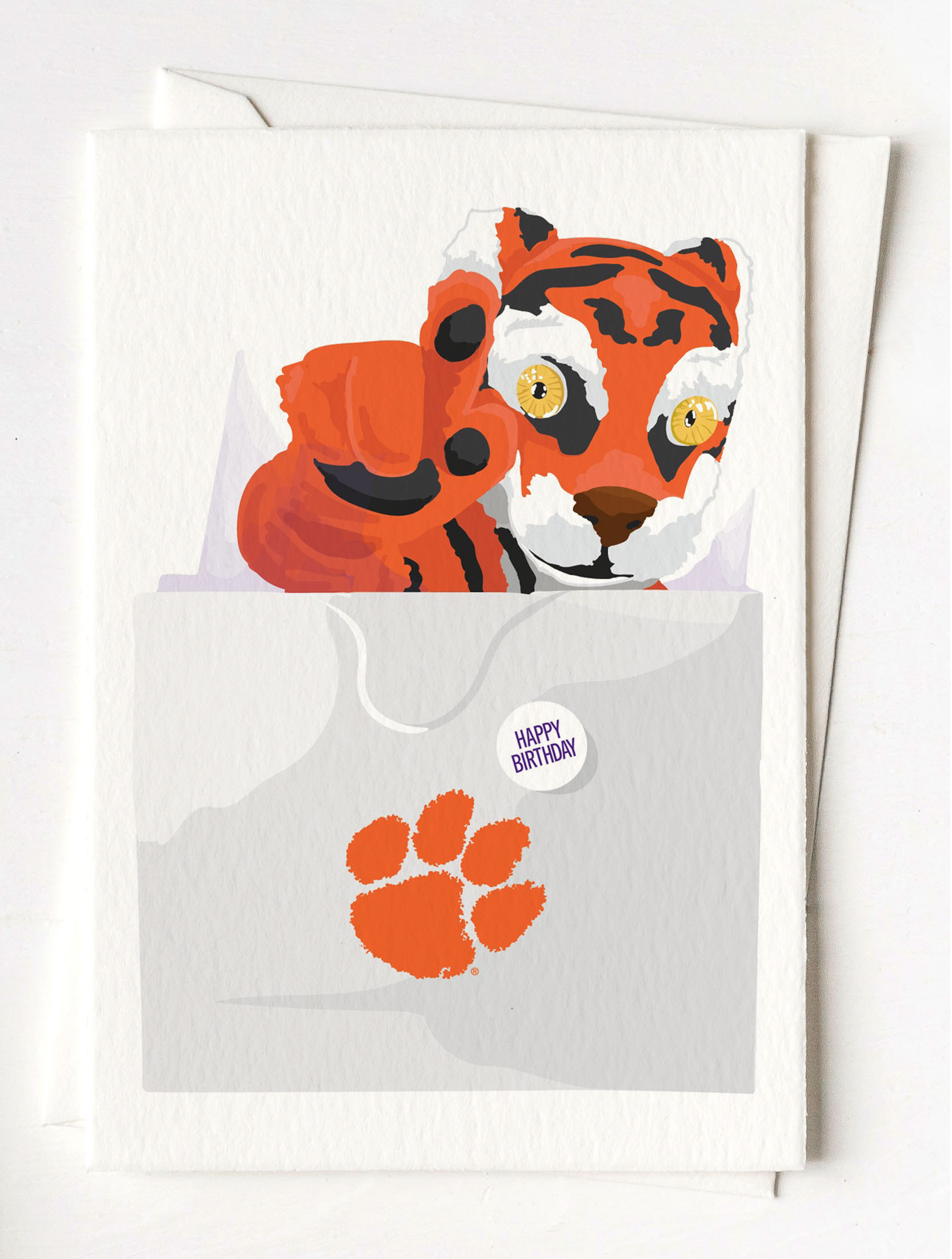 Clemson Mascot Birthday Card Image