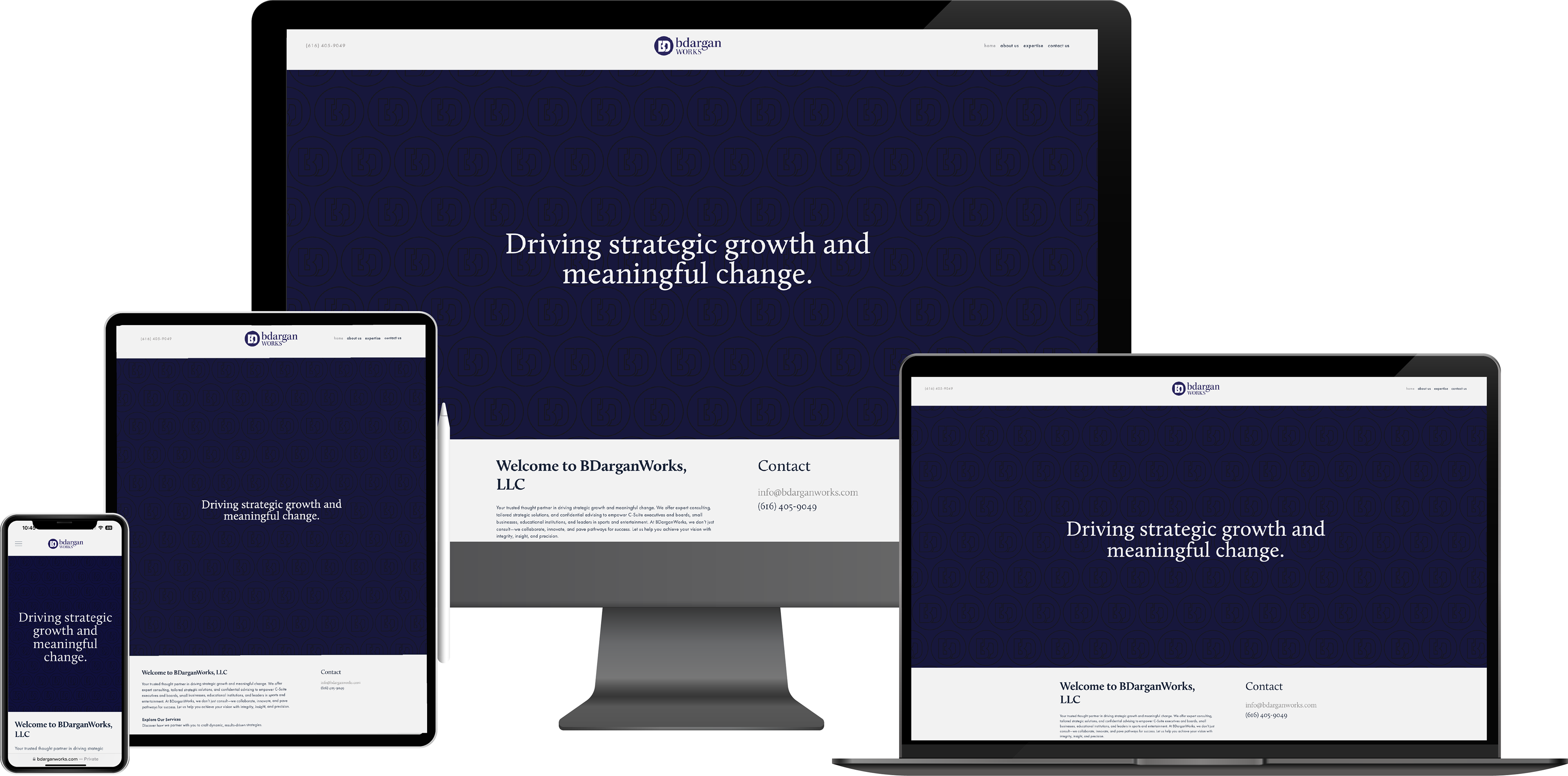 BDarganWorks Website Mocks