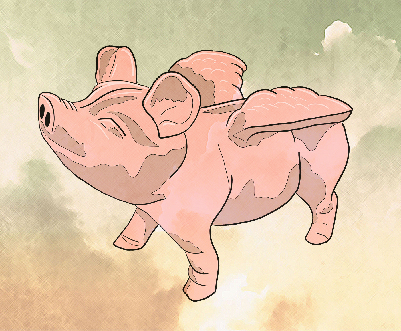 Pigs Fly Illustration