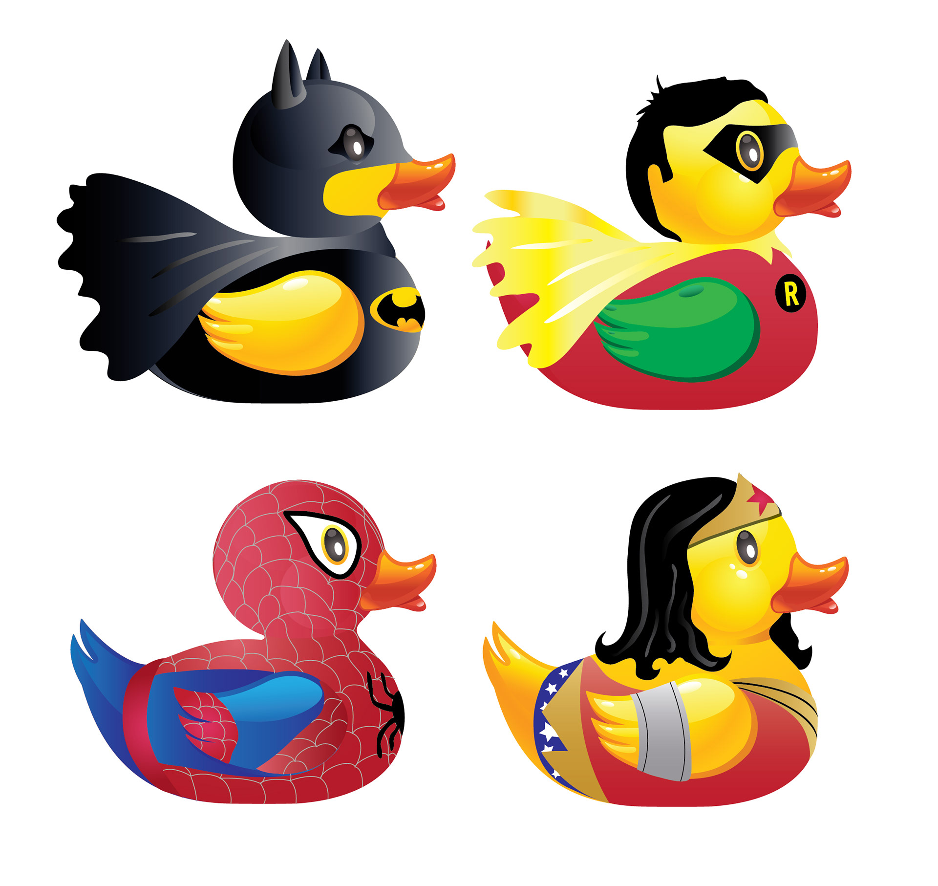 Superhero Duck Illustration