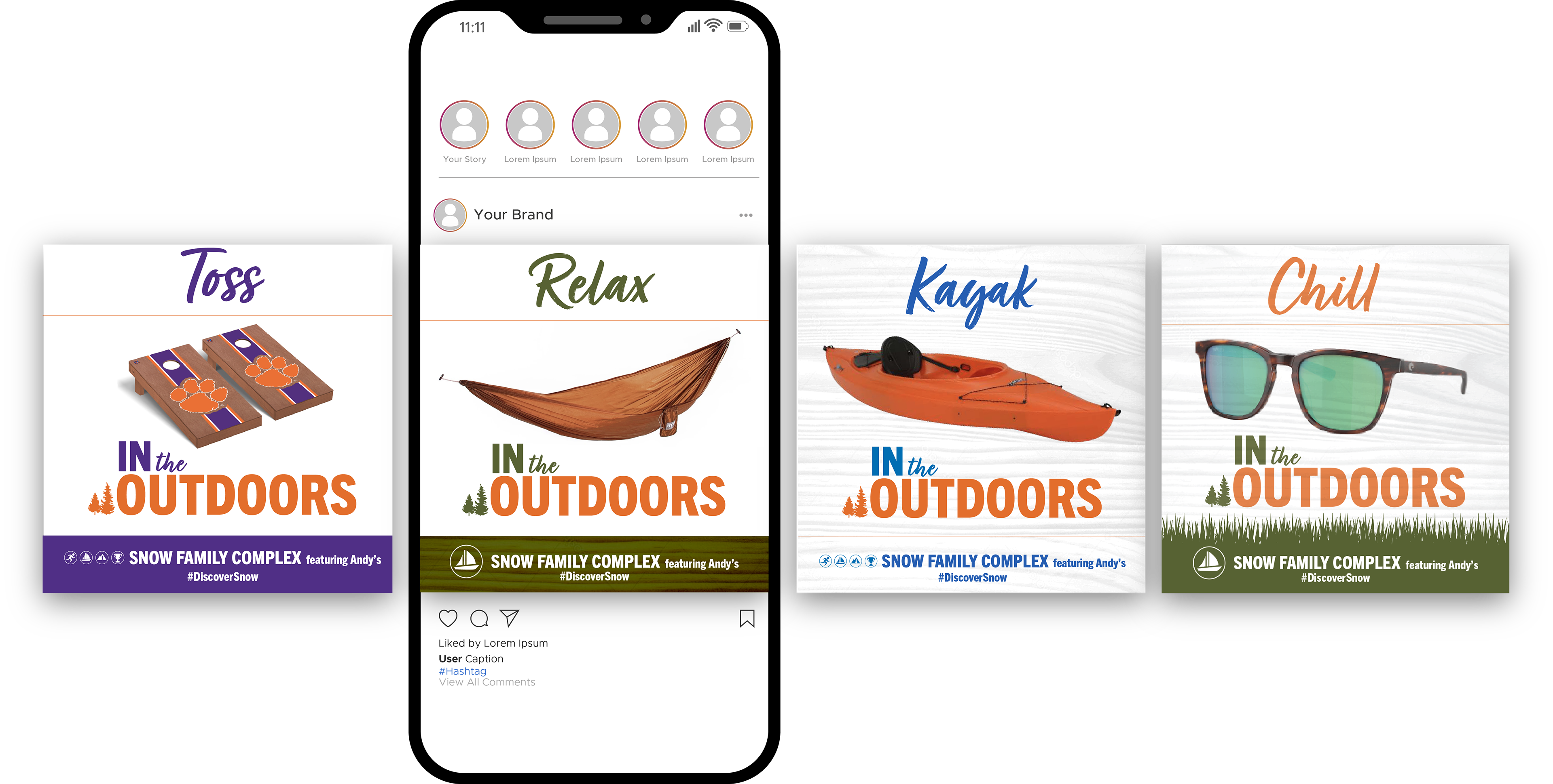 Snow Outdoor Rec Social Posts