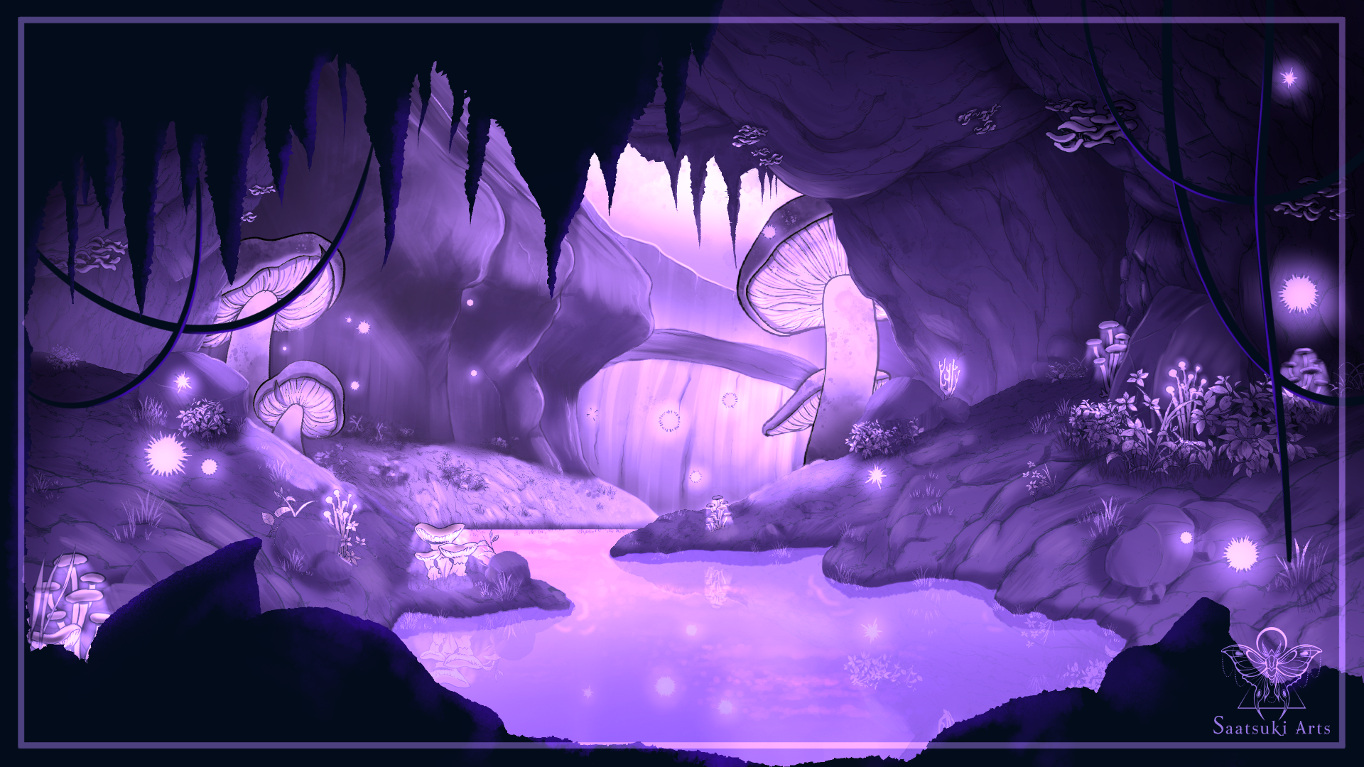 Background of my overlay pack, Realm of Glowing Shadows