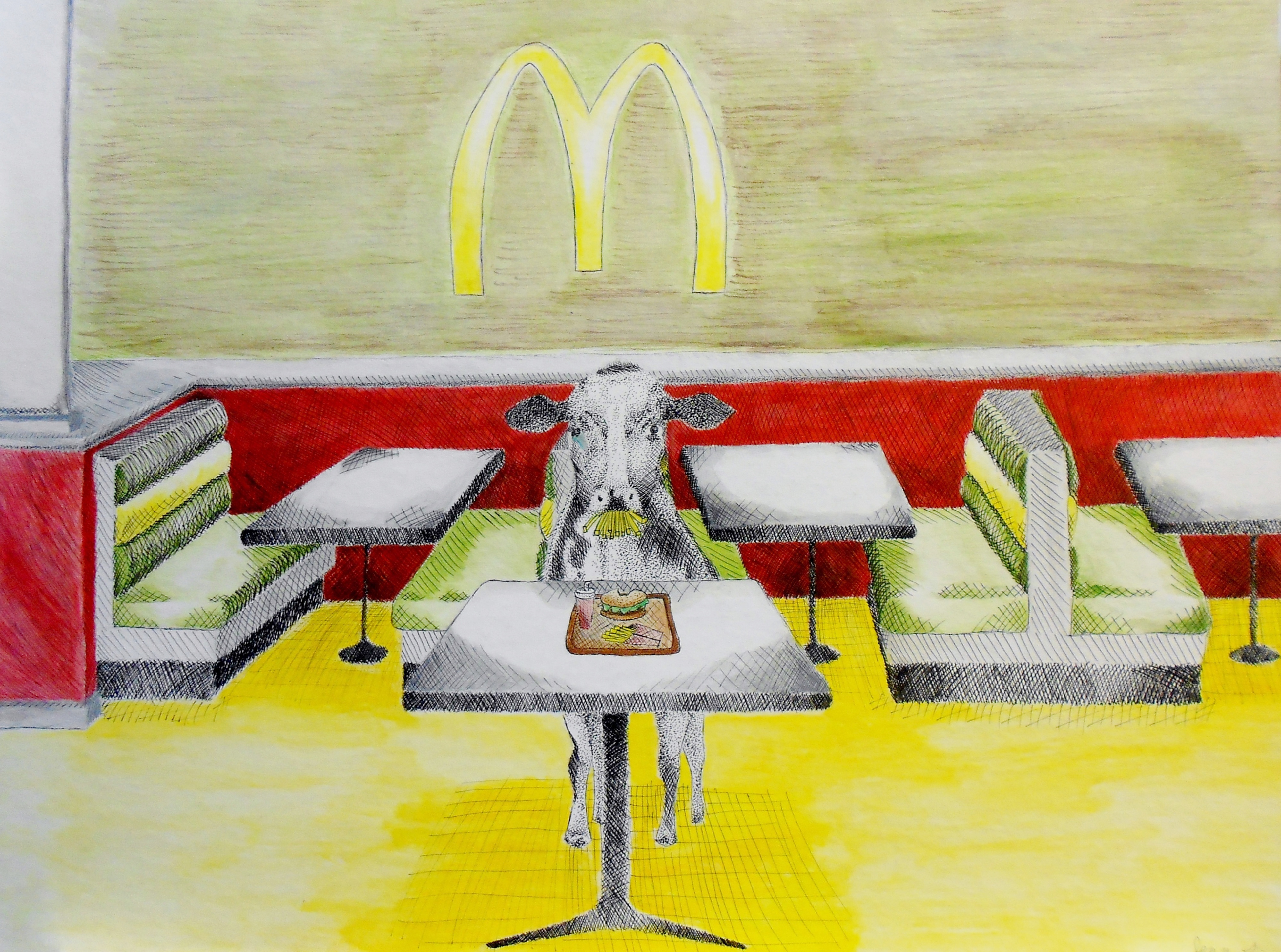 Ba Da Ba Ba Ba (2013, Watercolor Pencils, Micron Pen)