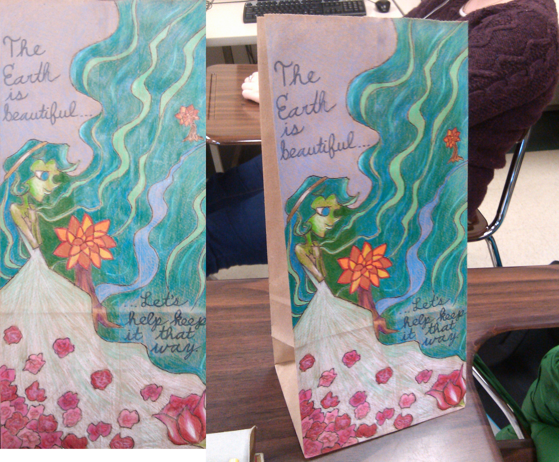 The Earth is Beautiful (2014, Prismacolor Pencils)
