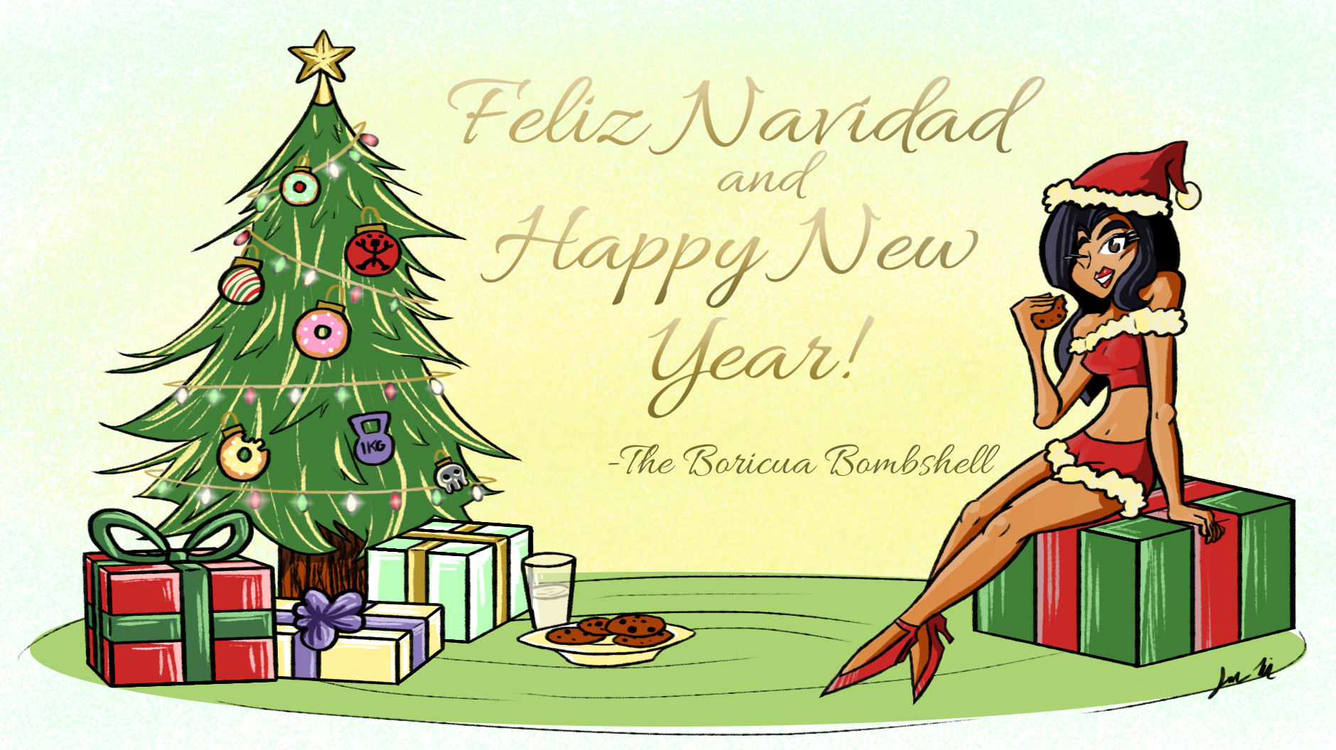 Boricua Bombshell Christmas E-Card (2018)