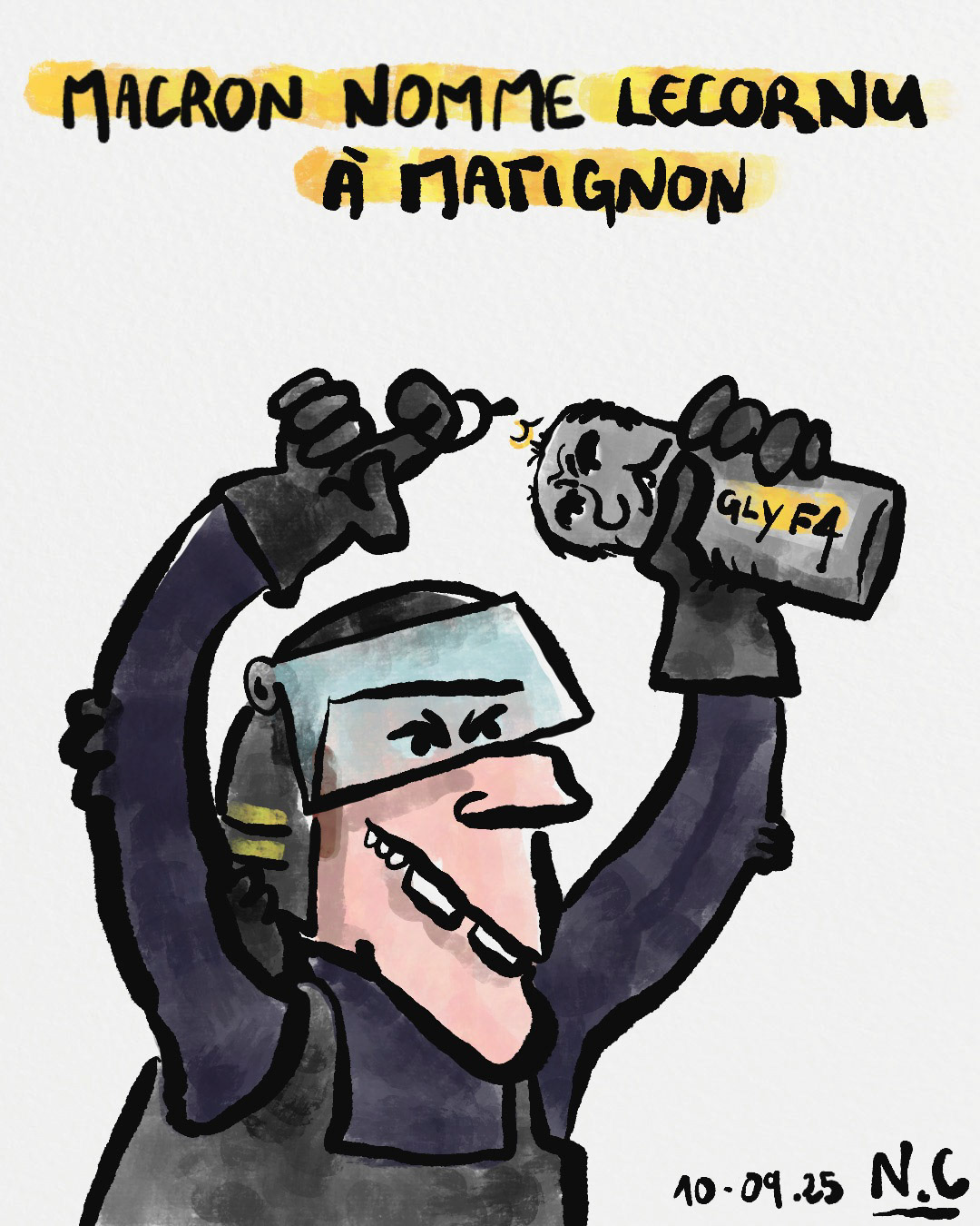Dessin de presse - Macron nomme Lecornu premier ministre