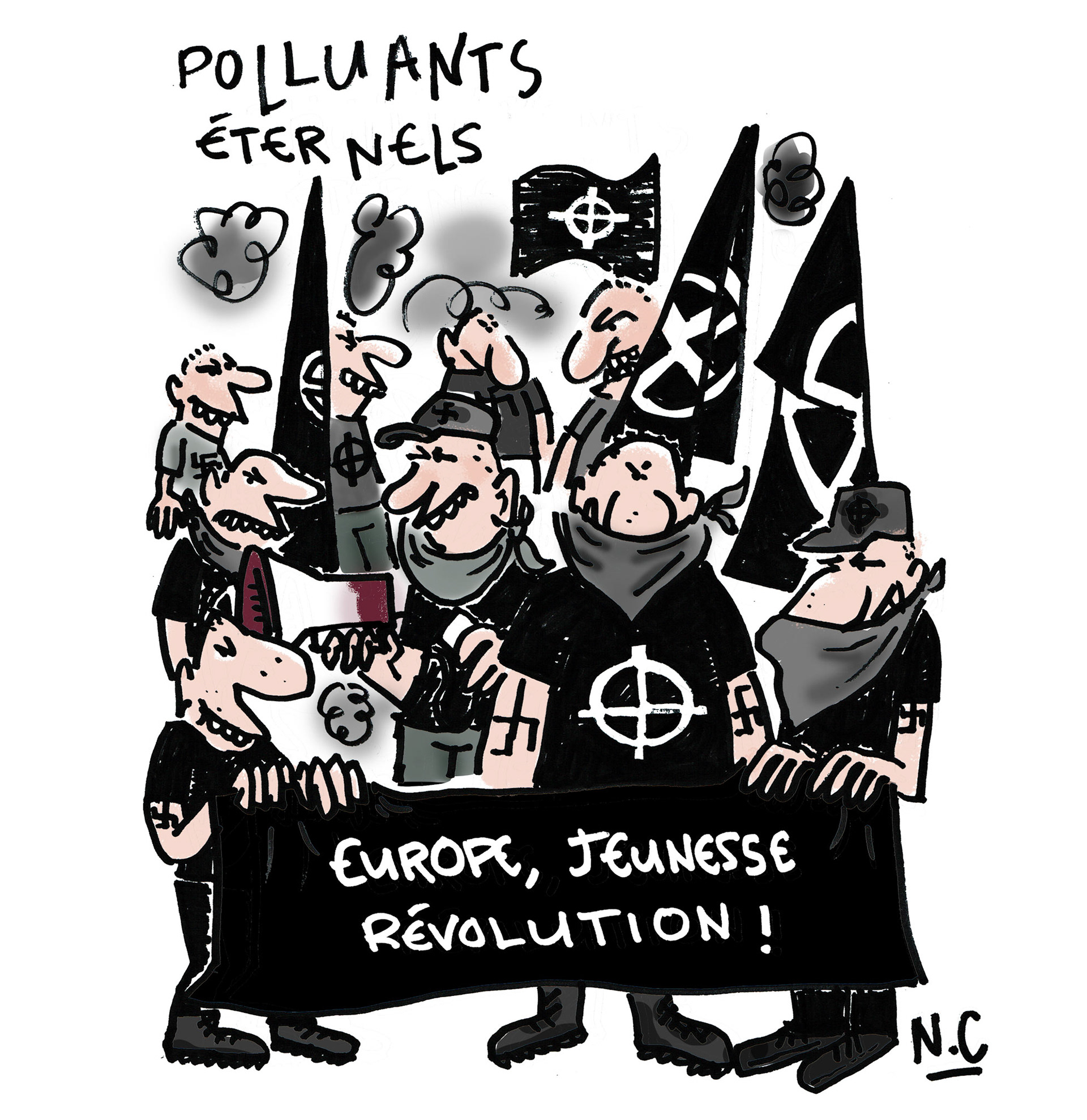 polluants éternels - l'extrême droite manifeste en toute liberté dans Paris