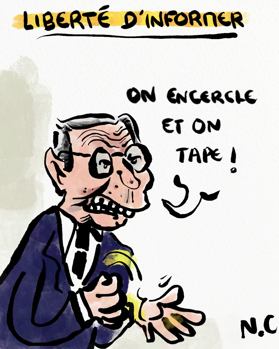 Retailleau dessin du jour - liberté d'informer