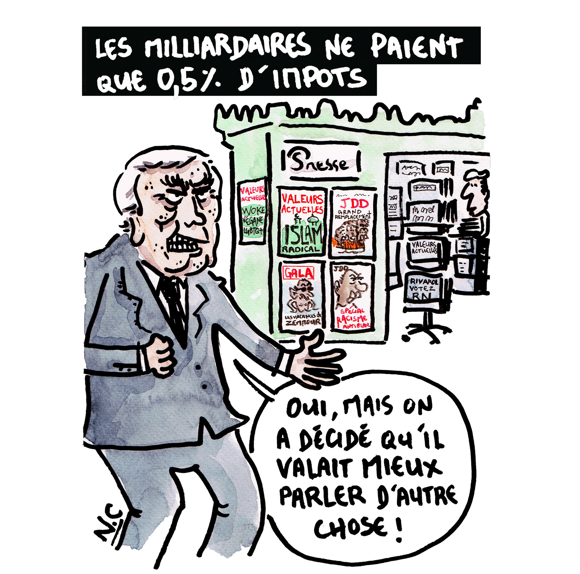 Les milliardaires ne paient que 0,5 % d'impots