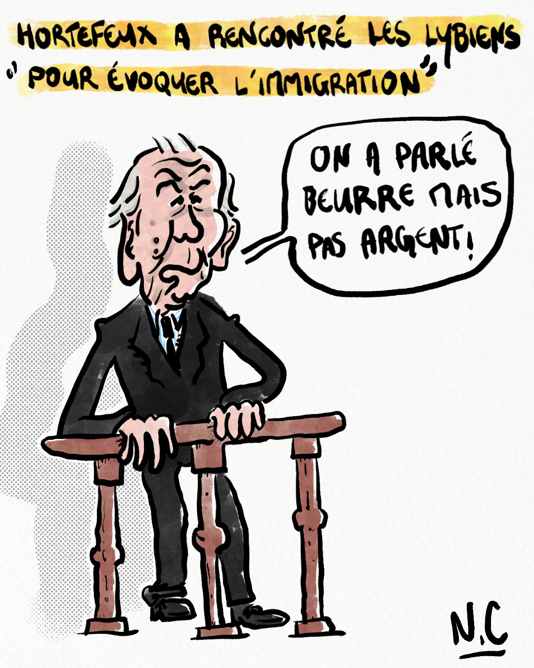 Dessin de presse sur le procès Sarkozy