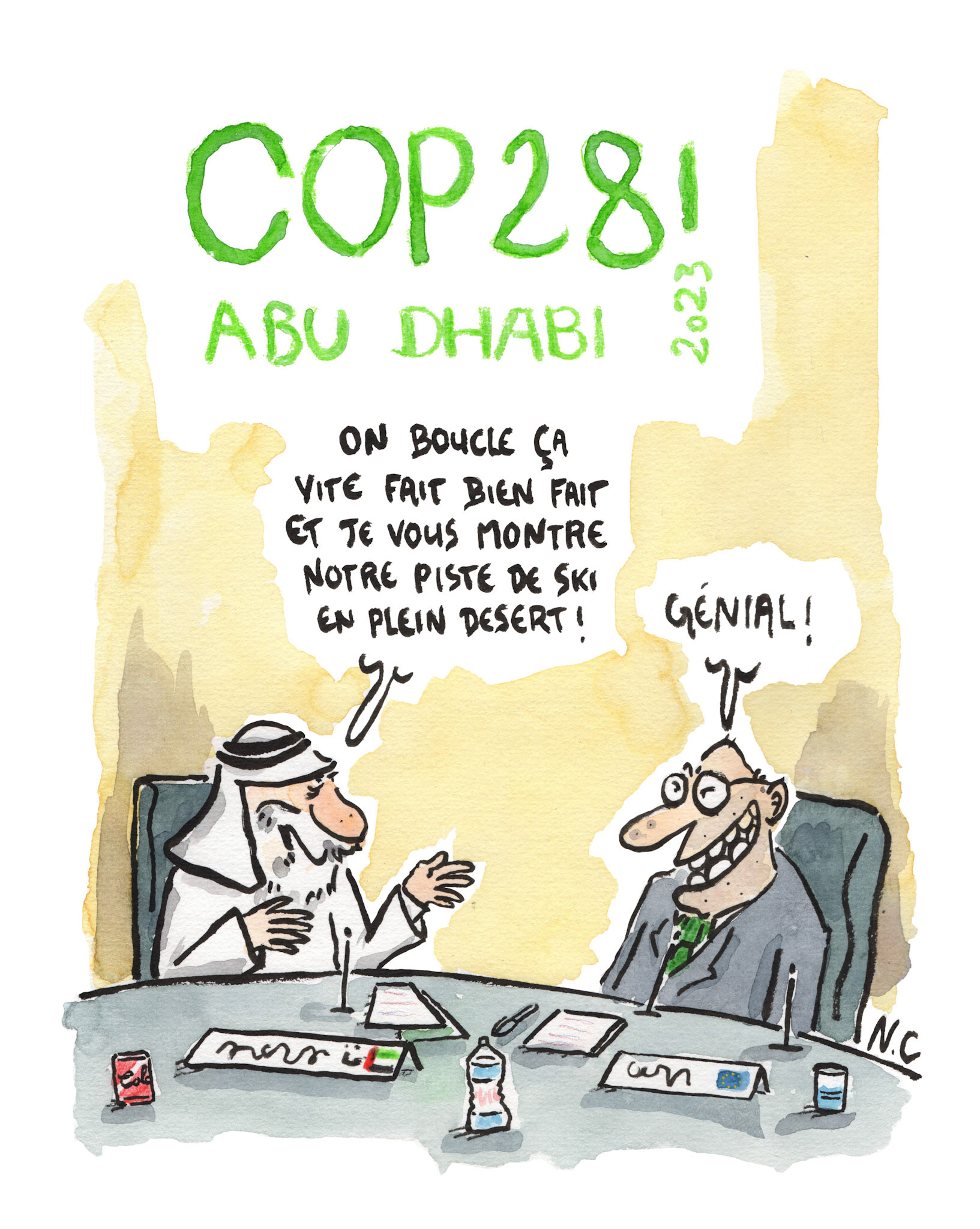 Dessin de presse - Cop 28 - Abu Dhabi - Environnement