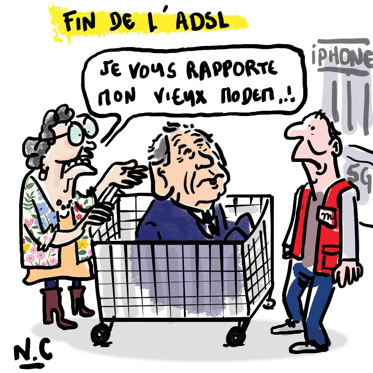 fin de l'adsl - Je vous rapporte mon vieux modem
