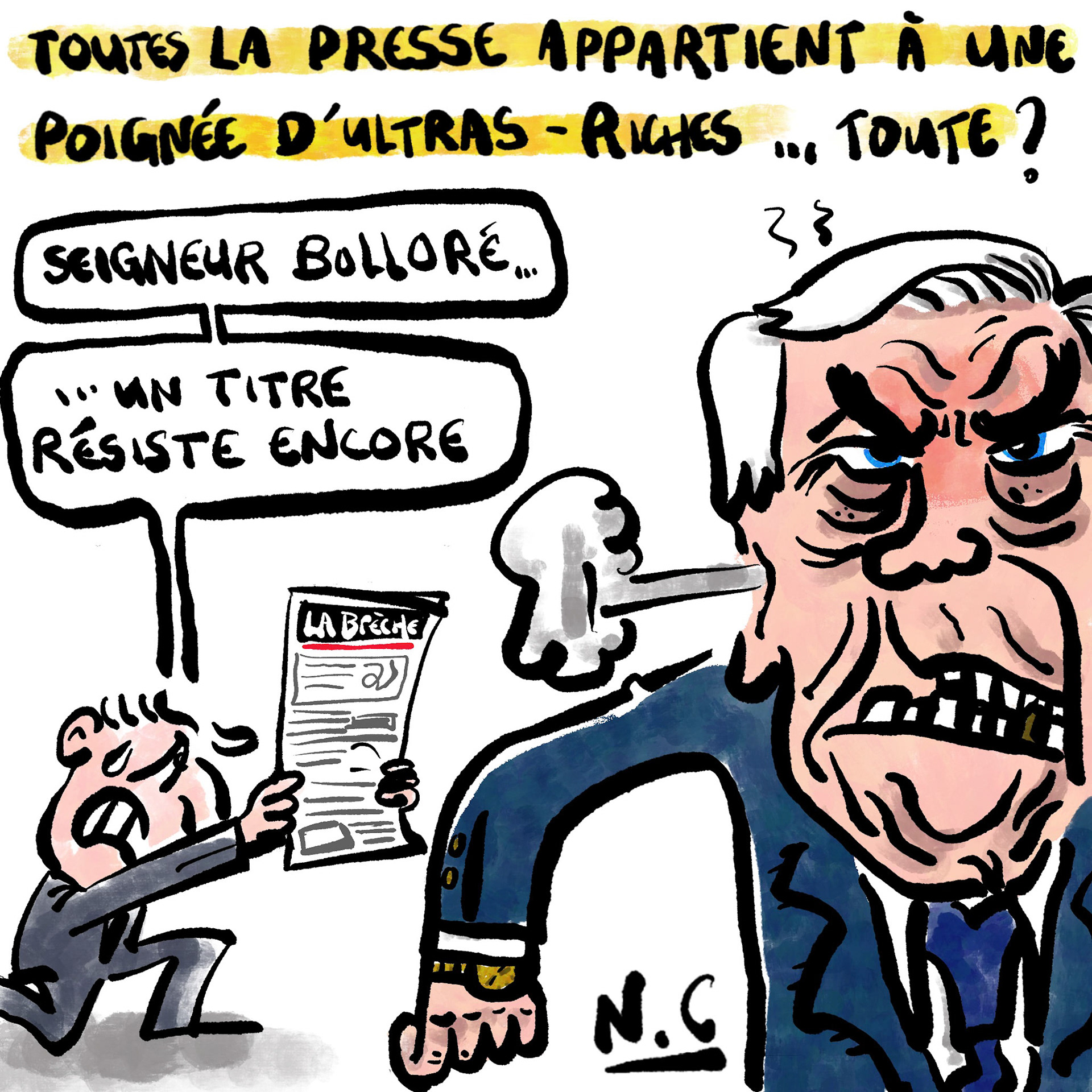 Dessin du jour en soutien à La Brèche - Journal indépendant