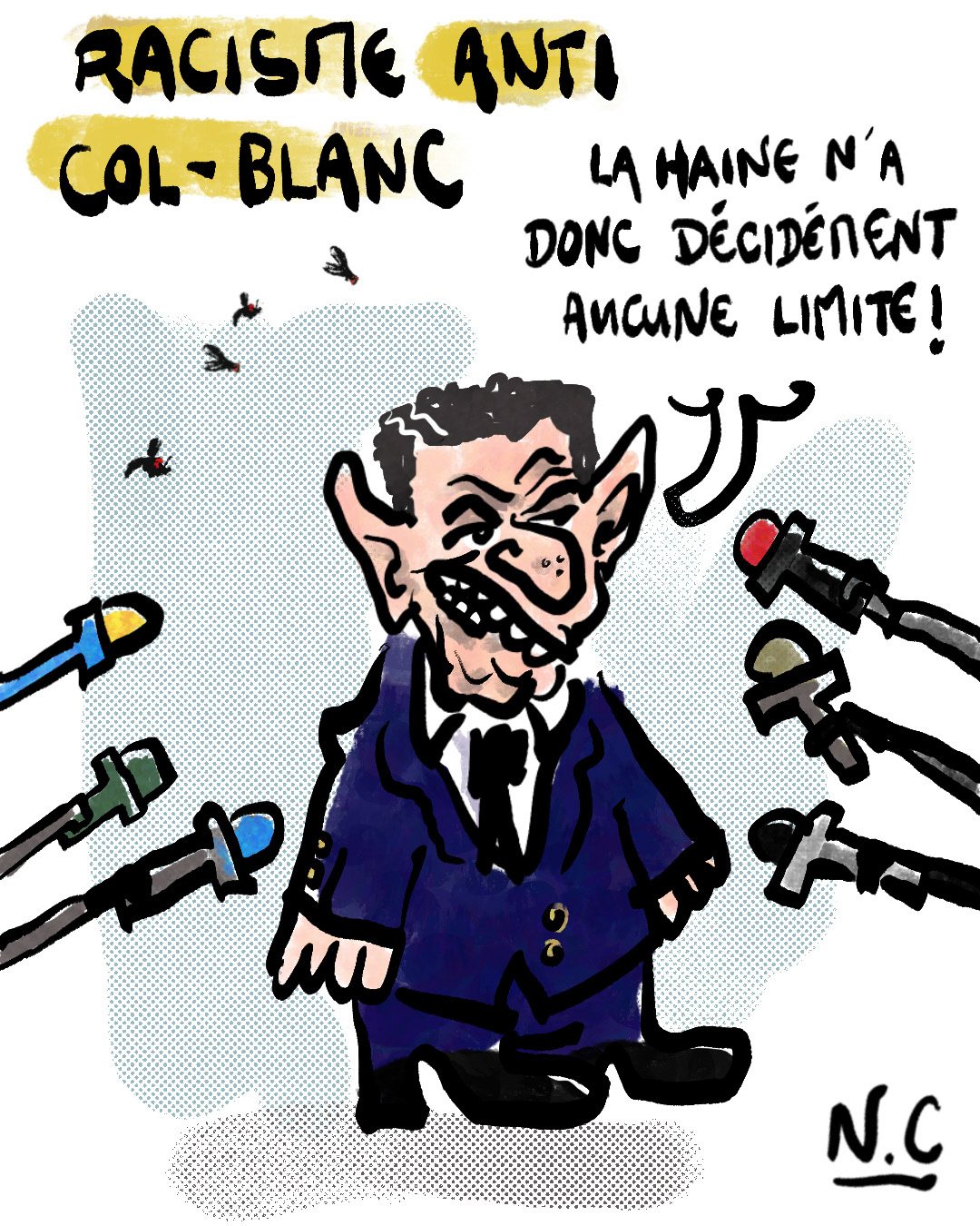 racisme anti-col blanc - la haine n'a décidement aucune limite