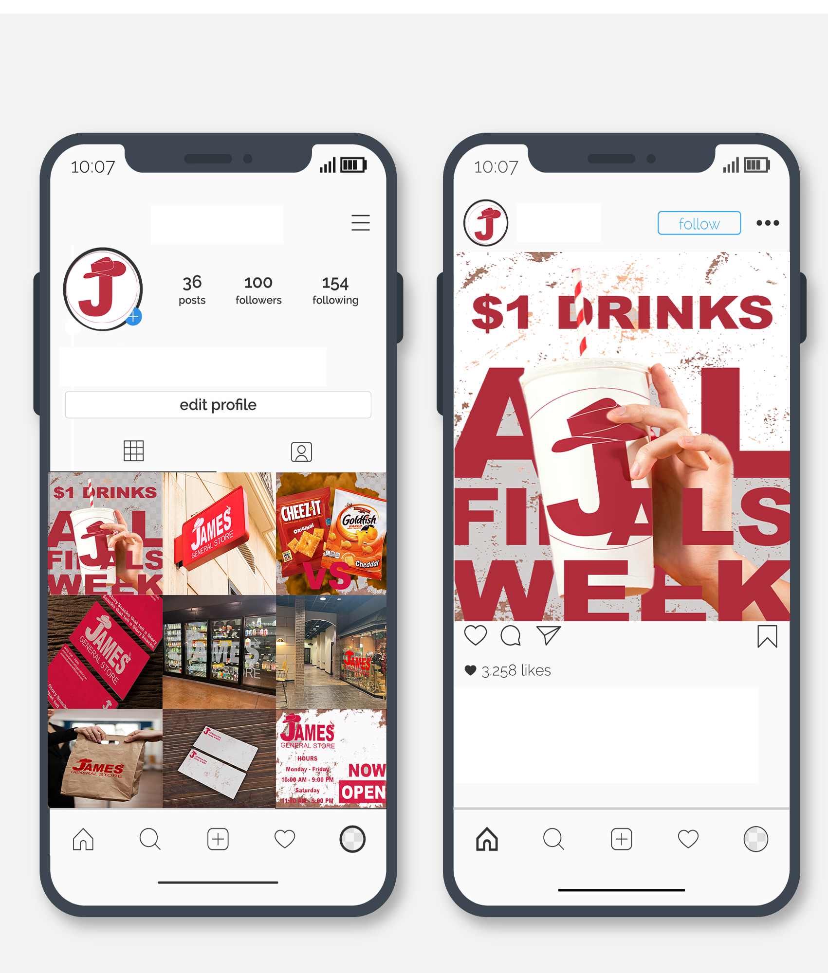 James' General Store Social Media