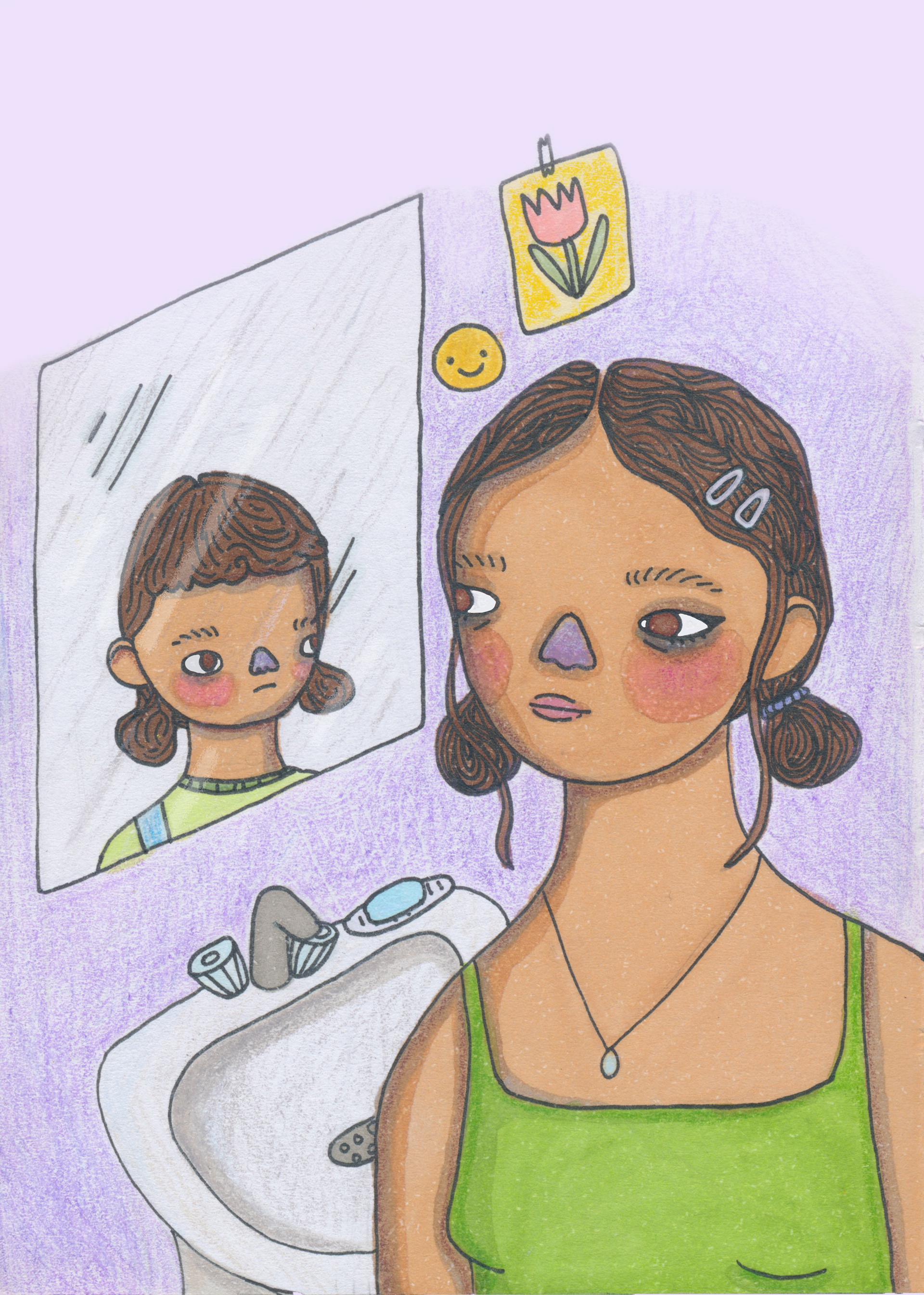 Illustration for an article titled "I Was Wrong About Myself" published in MUSE Magazine.