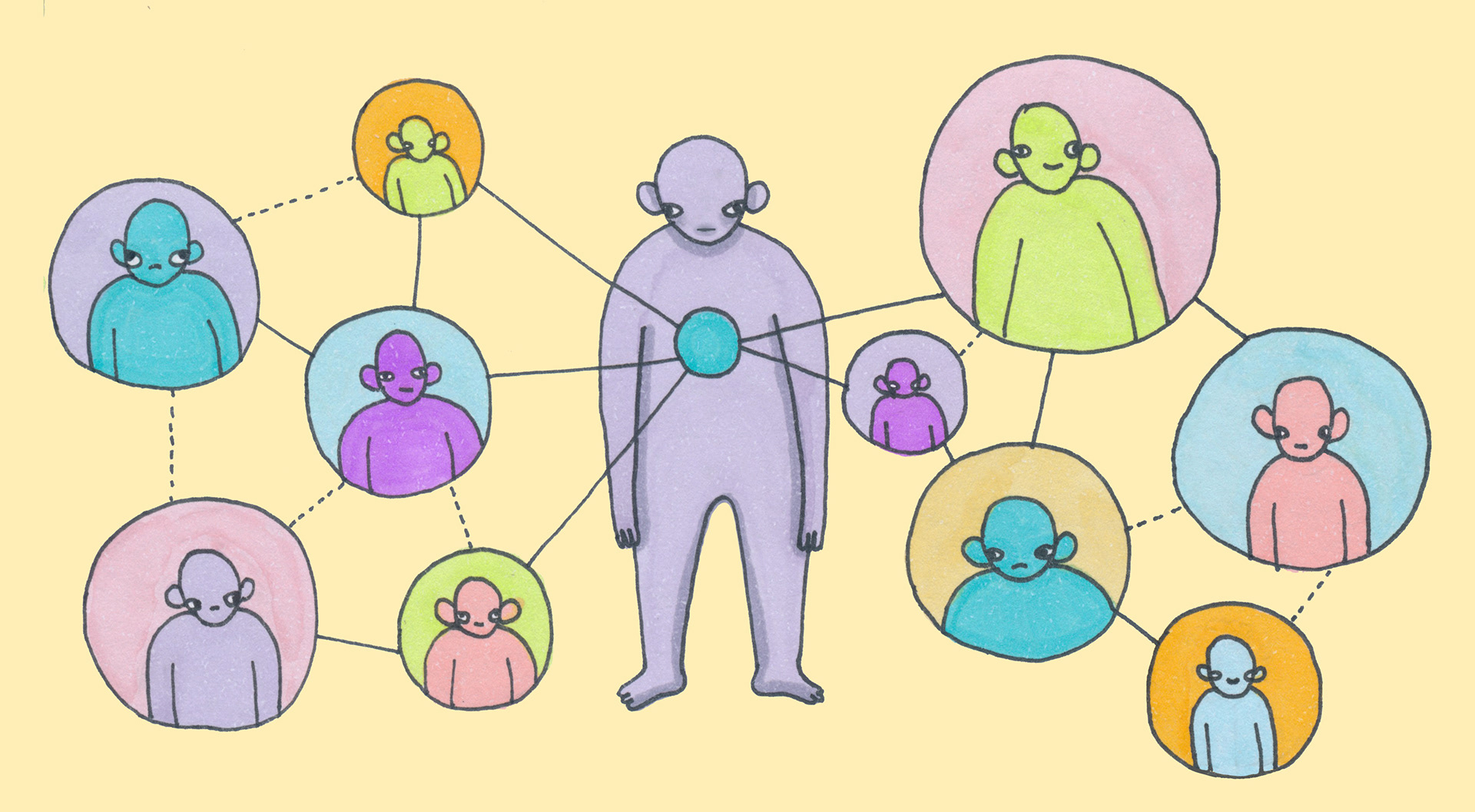Illustration for an article titled “Linking In and Selling Out” published in MUSE Magazine.