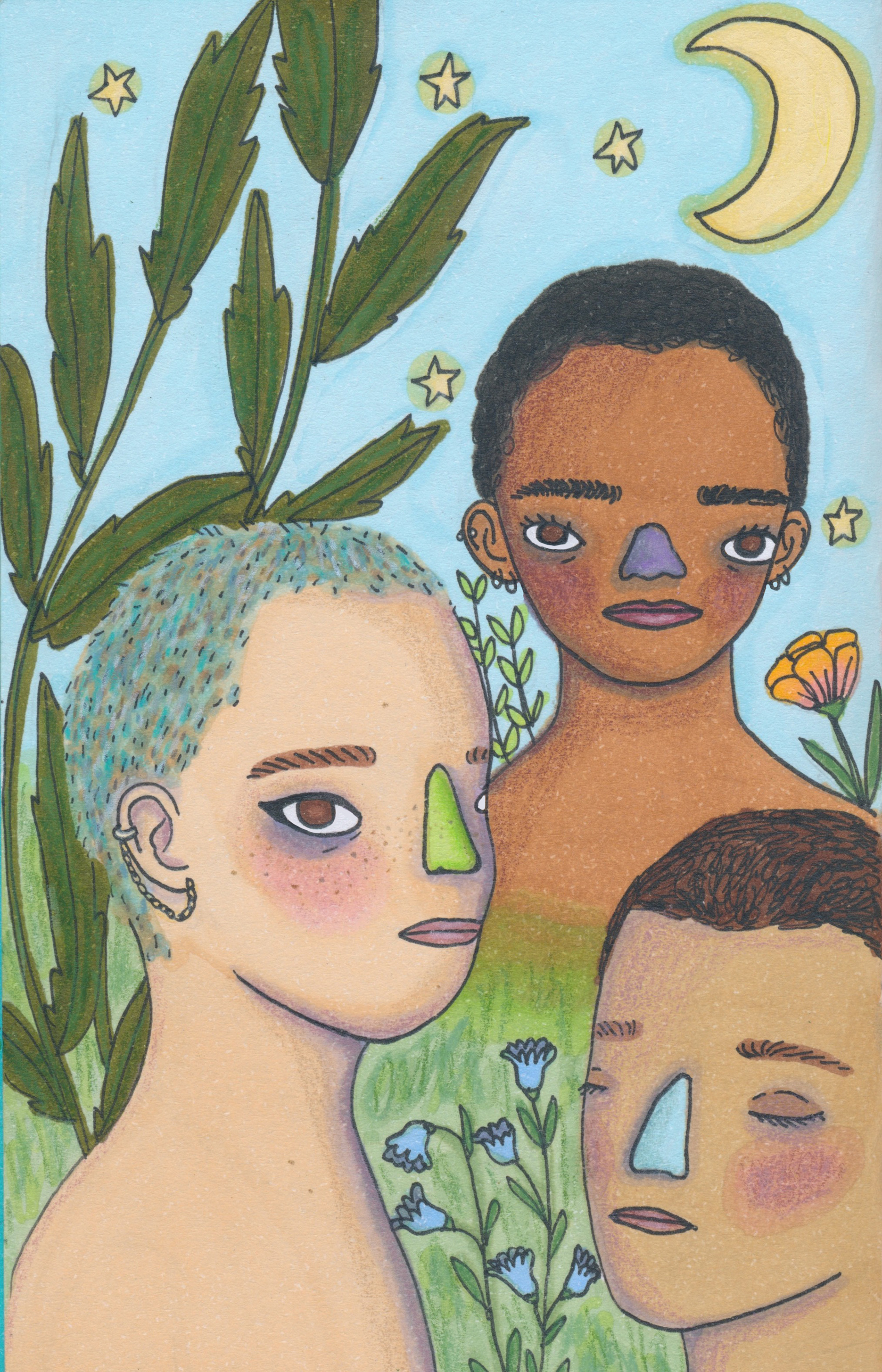 Illustration for an article titled "Buzzcut Baddies" published in MUSE Magazine.