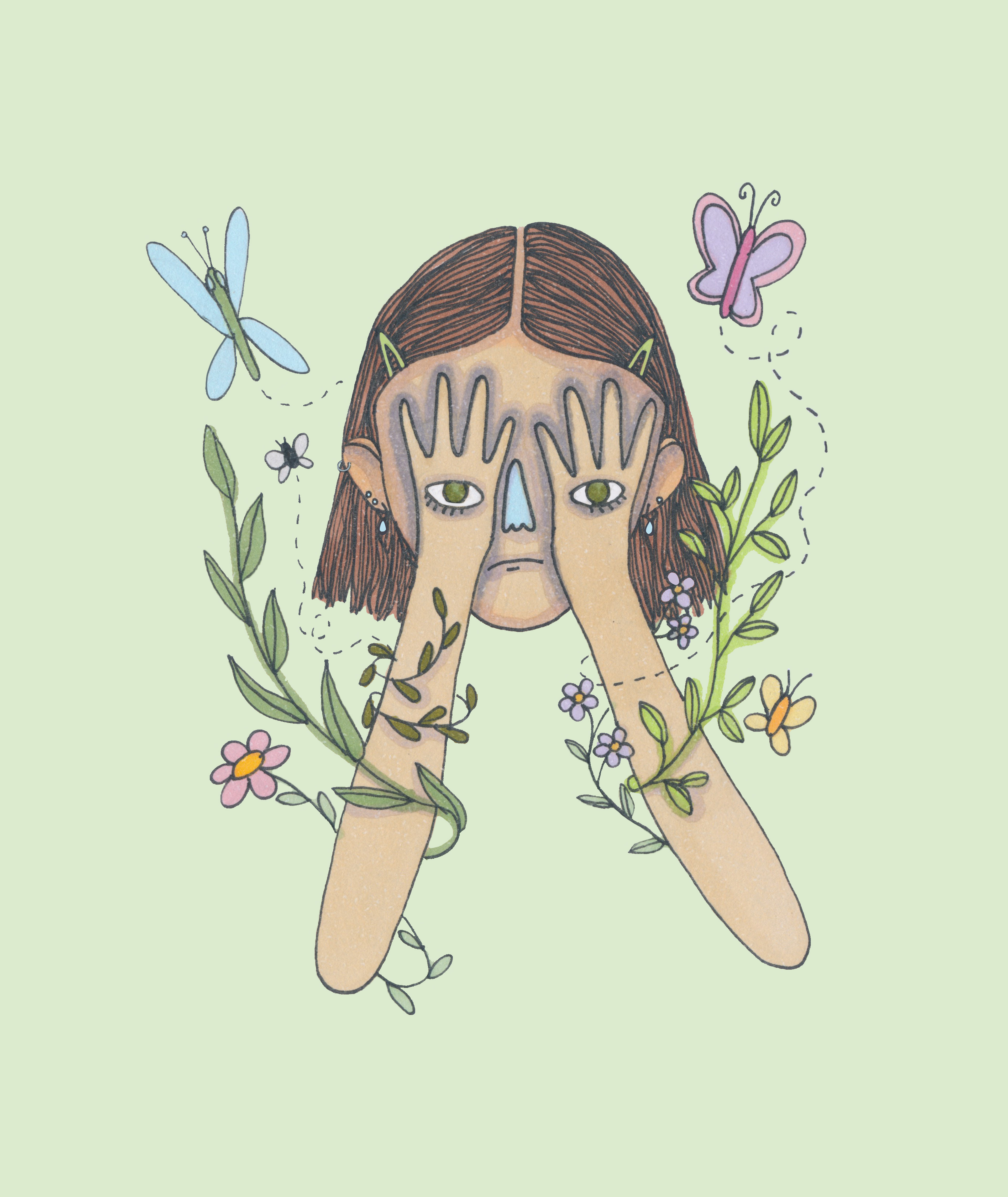 Illustration for an article titled "The Social Construct of Embarrassment" published in MUSE Magazine.