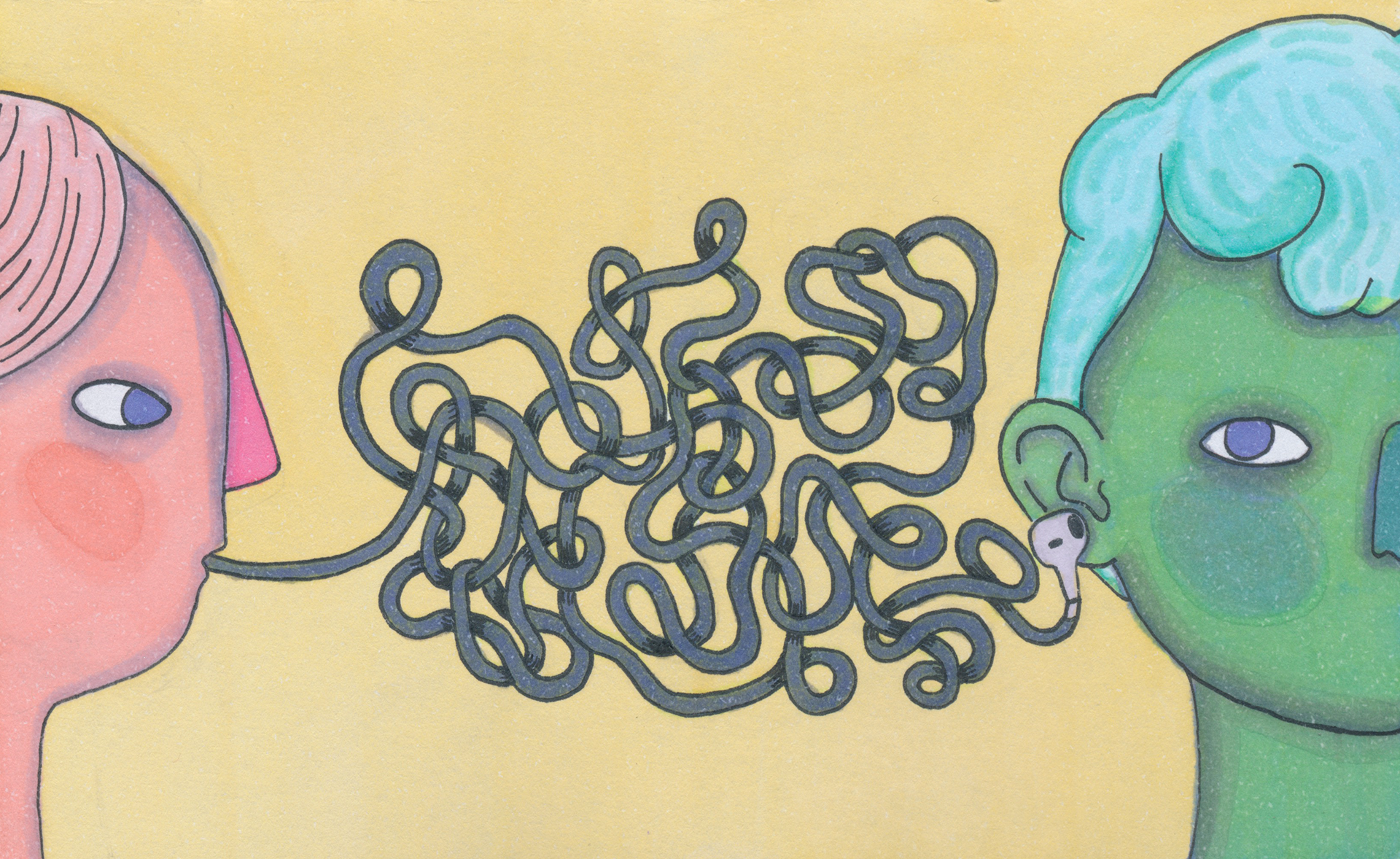 Illustration for an article titled “Are You Your Favourite Artist’s Therapist?” published in MUSE Magazine.