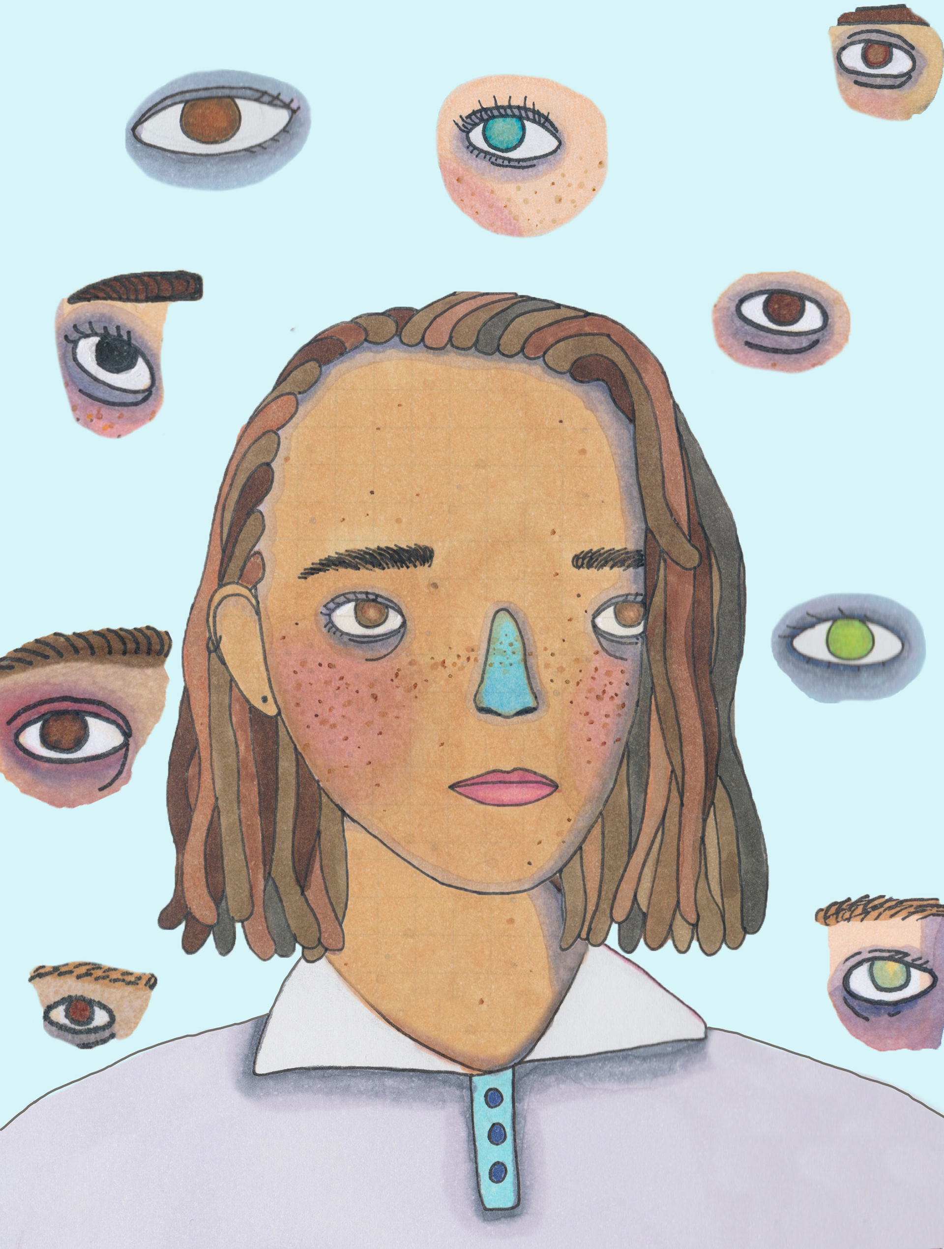 Illustration for an article titled "Stage Fright" published in MUSE Magazine.