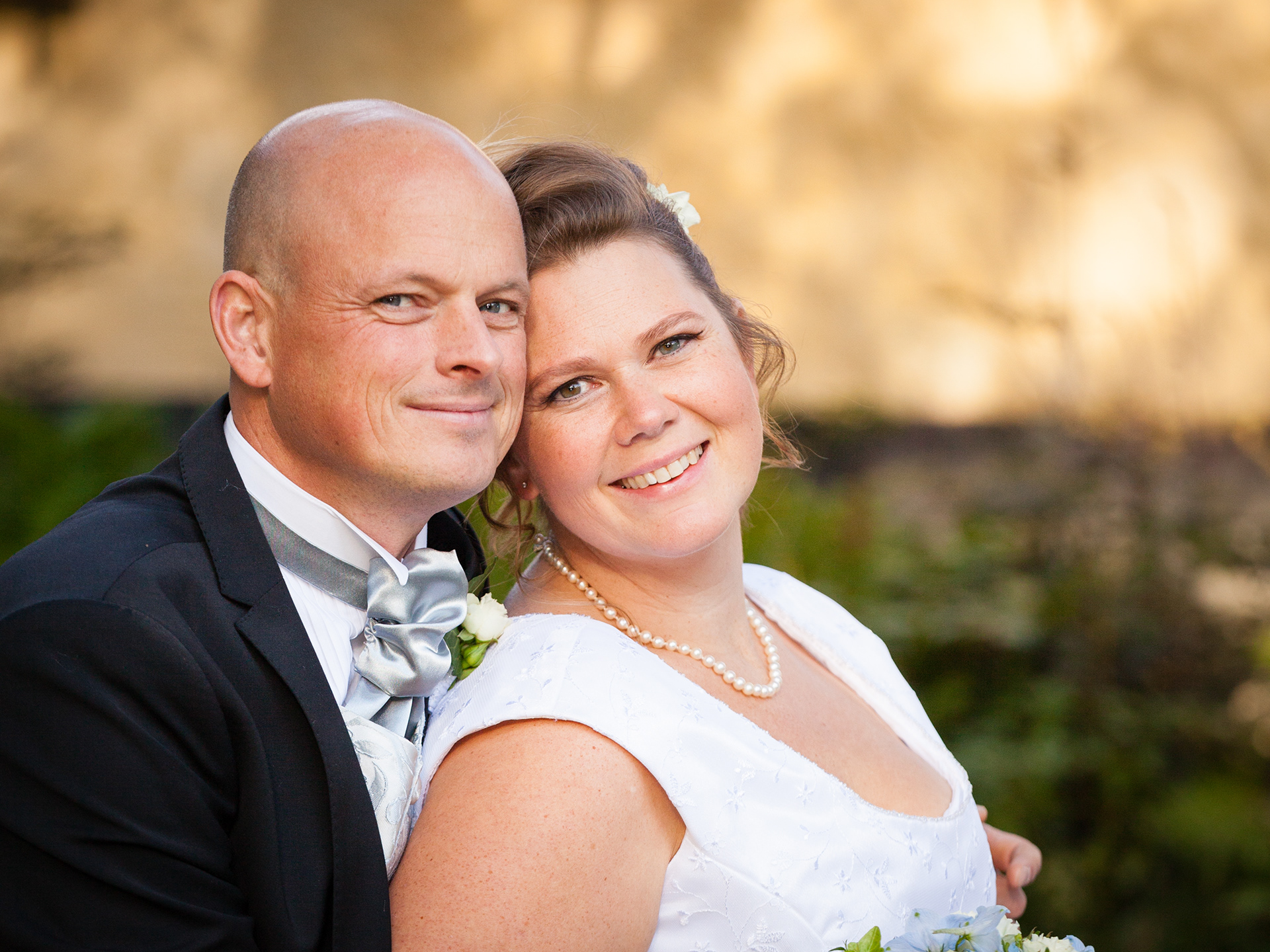 Bröllopsporträtt utomhus