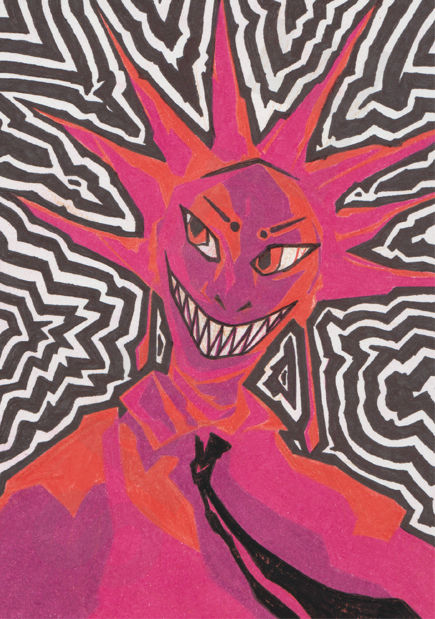 FRANTIC. Prisma Color pencil on Bristol paper.