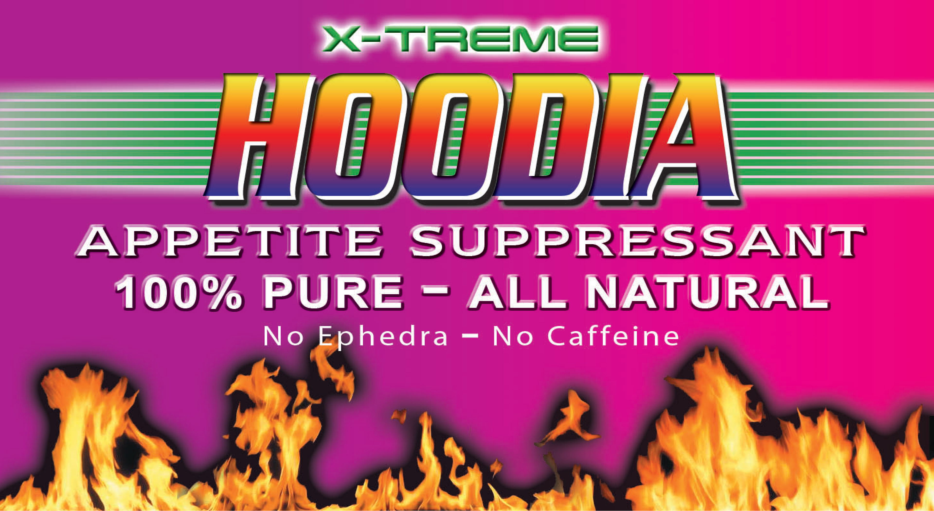 Hoodia appetite supressant bottle label