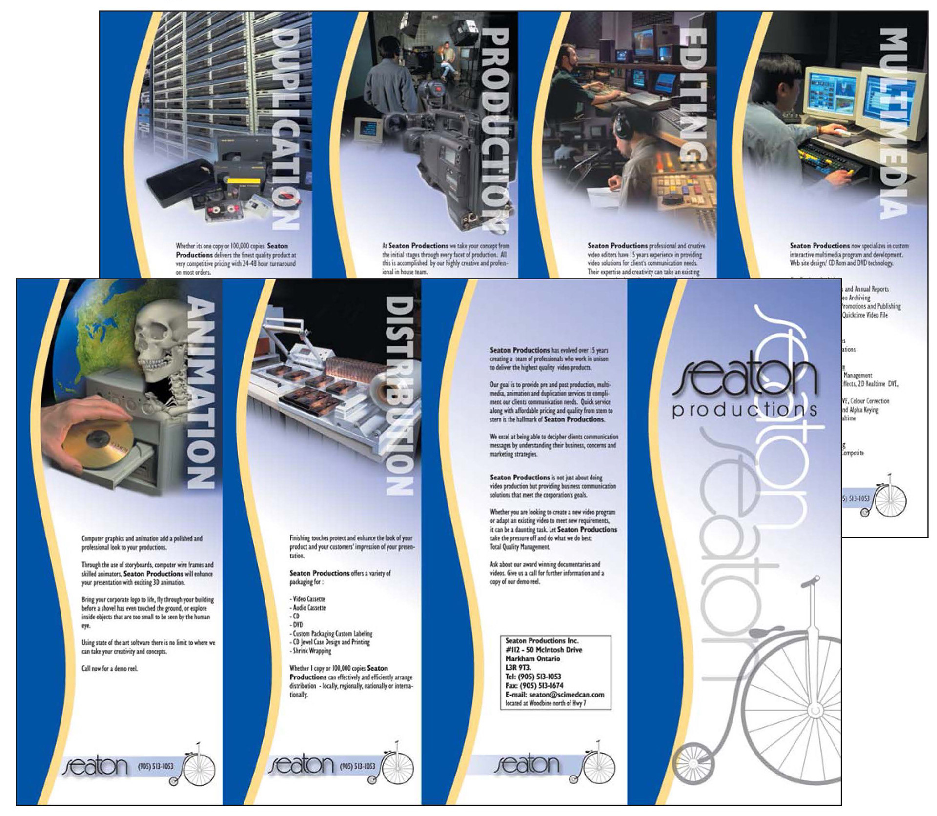 Seaton Productions flyer front and inside