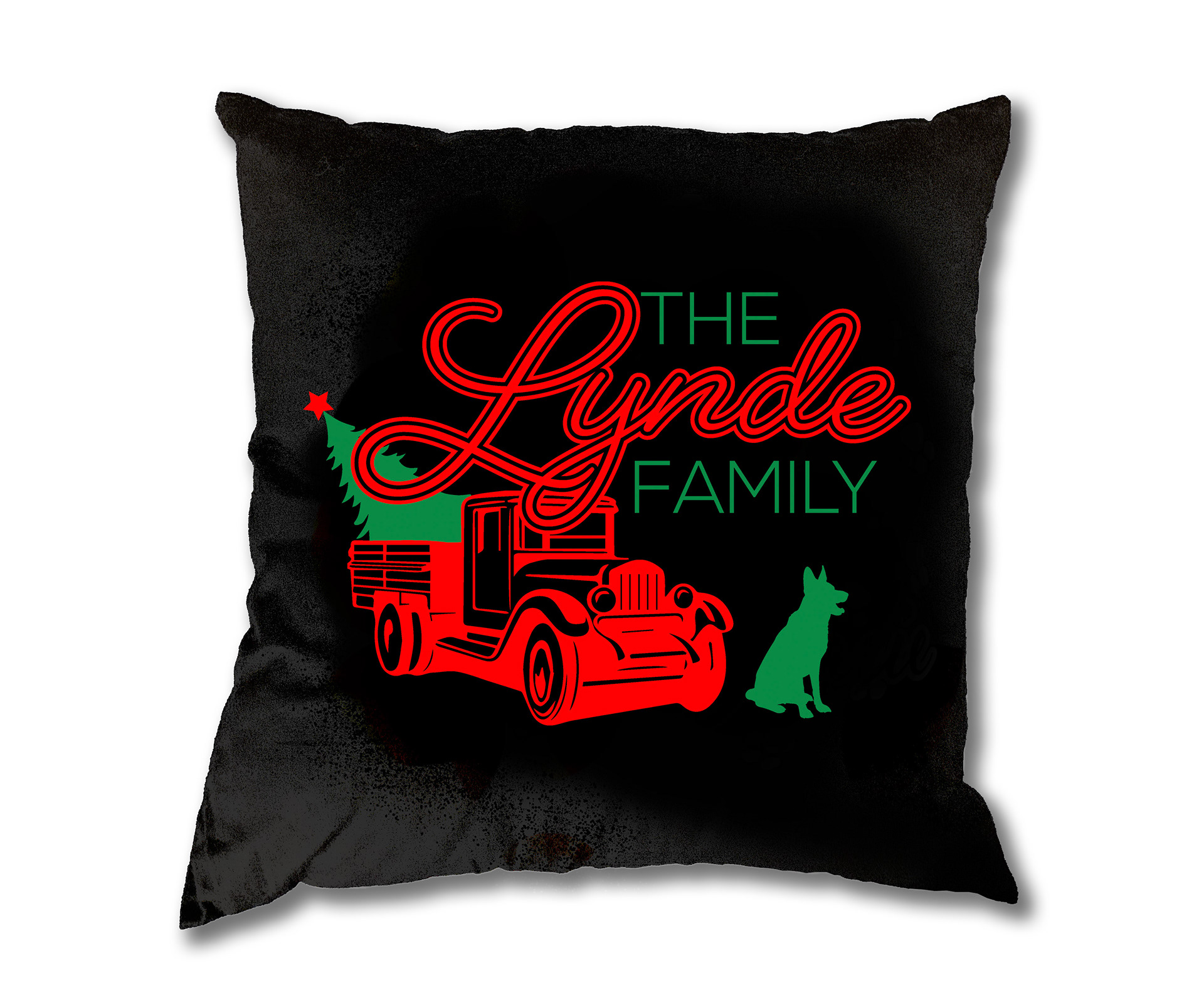 The Lynde family cushion