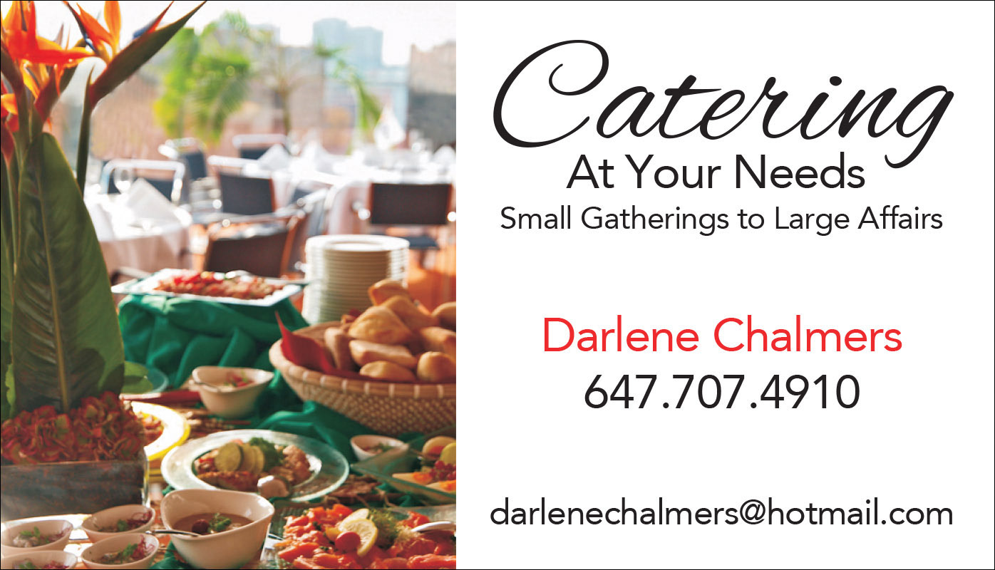 Catering business card