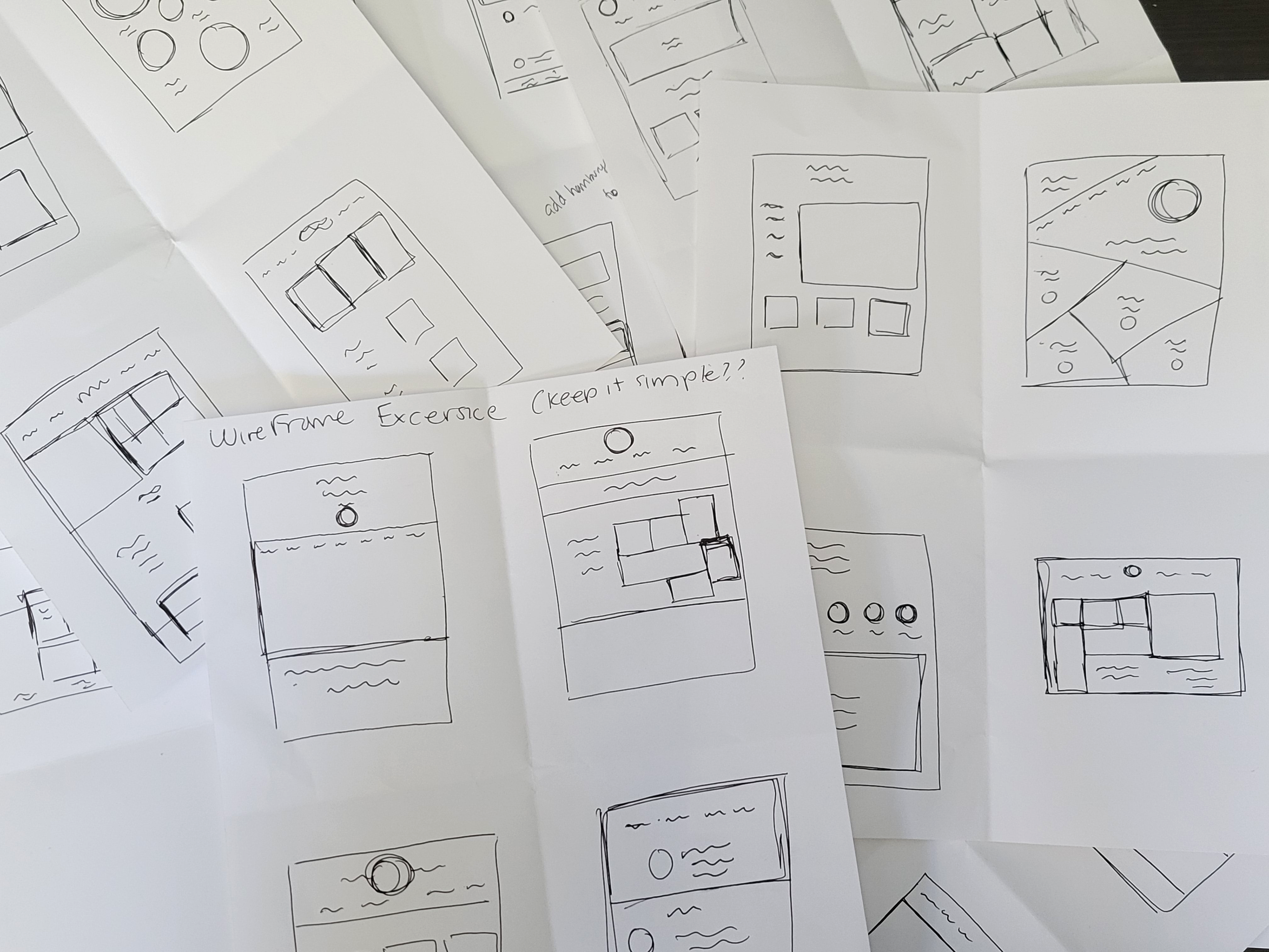 Wireframe Brainstoming