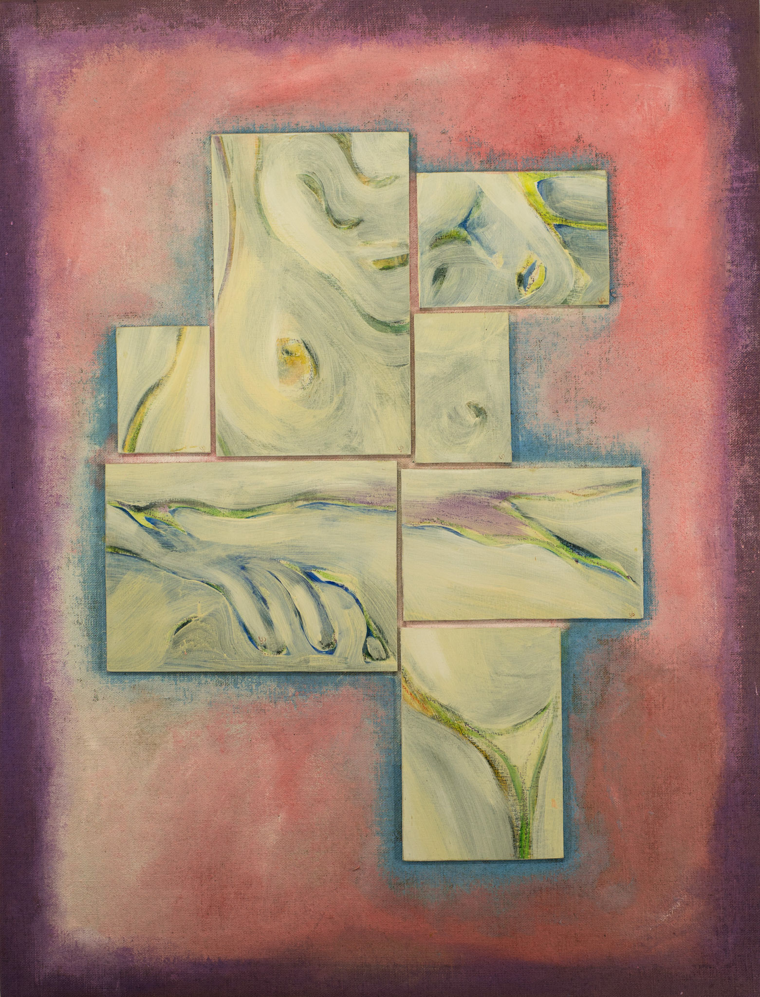 touching china. 2015; 150x120cm; acrilics, panels on jute,