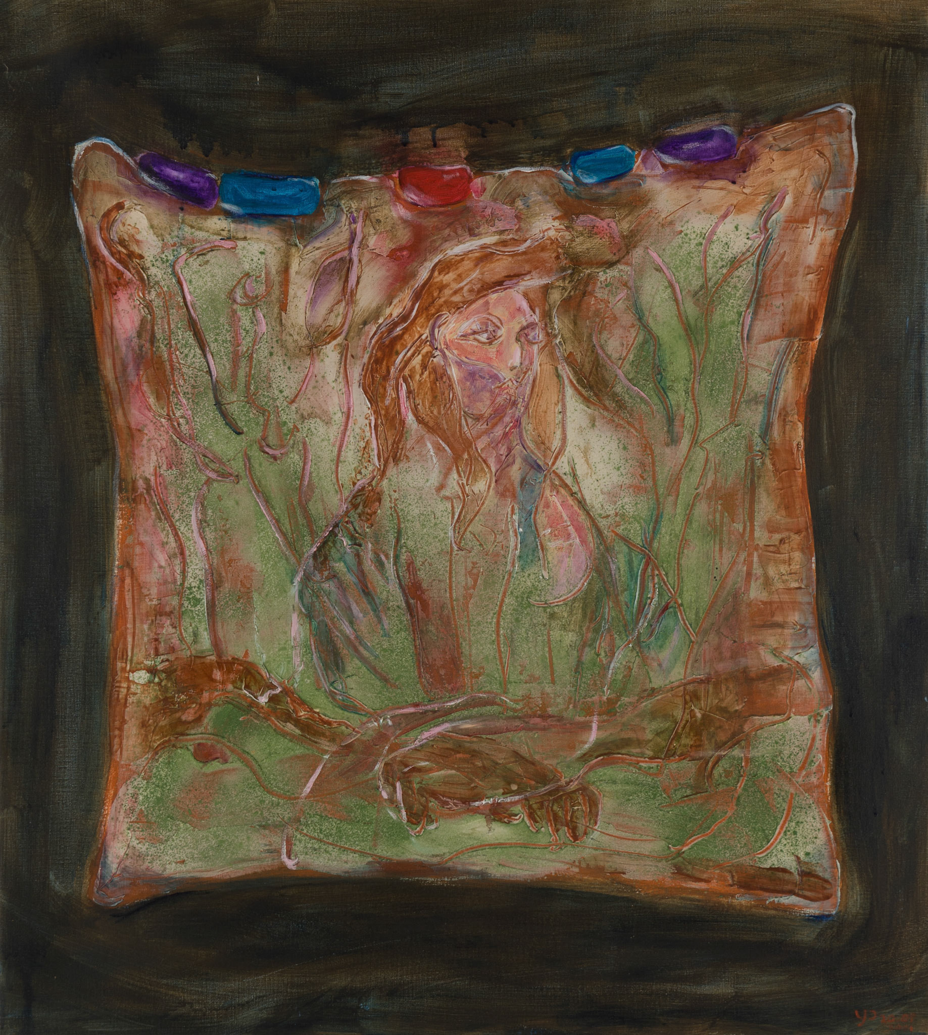 amulet. 100x100cm; acrilics on canvas.