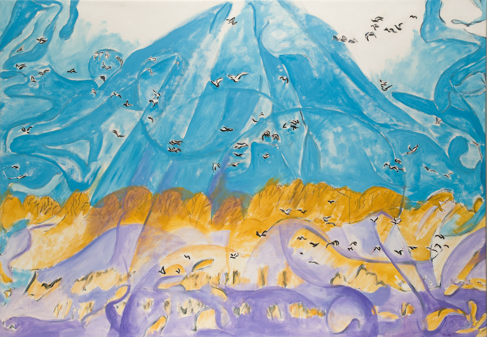 songlines (march breath). 2003; 200x150cm; acrylics on canvas.
