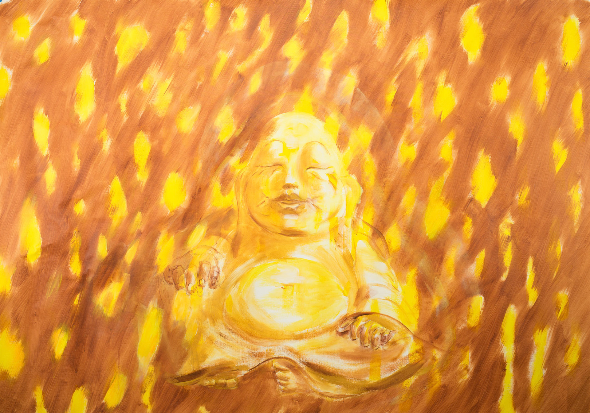 buddhisic image. 2003; 210x150cm; ocrilics on canvas
