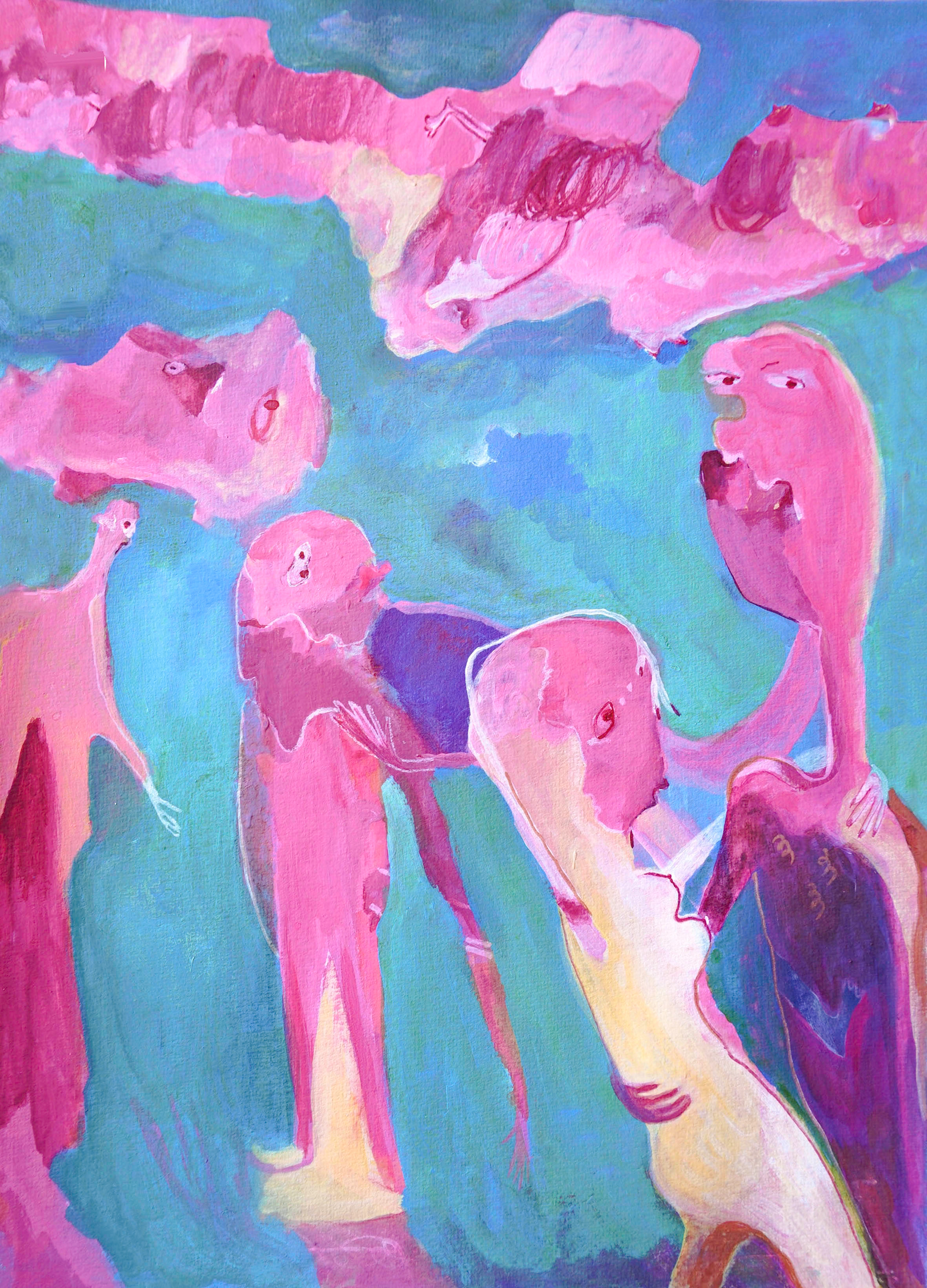 Dirty dancing, mixed media, 42x30 cm