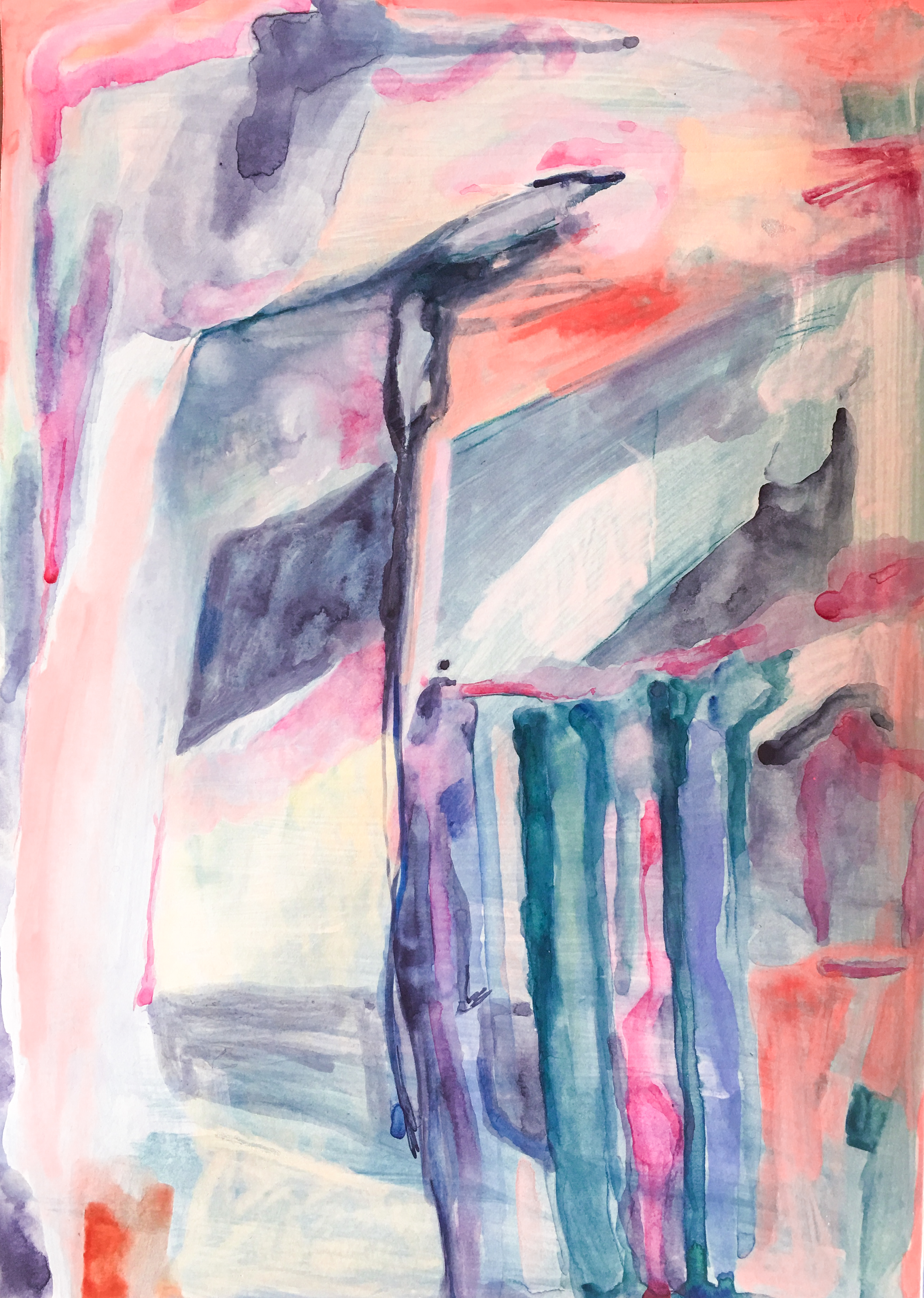 Standing still, mixed media, 29x21cm