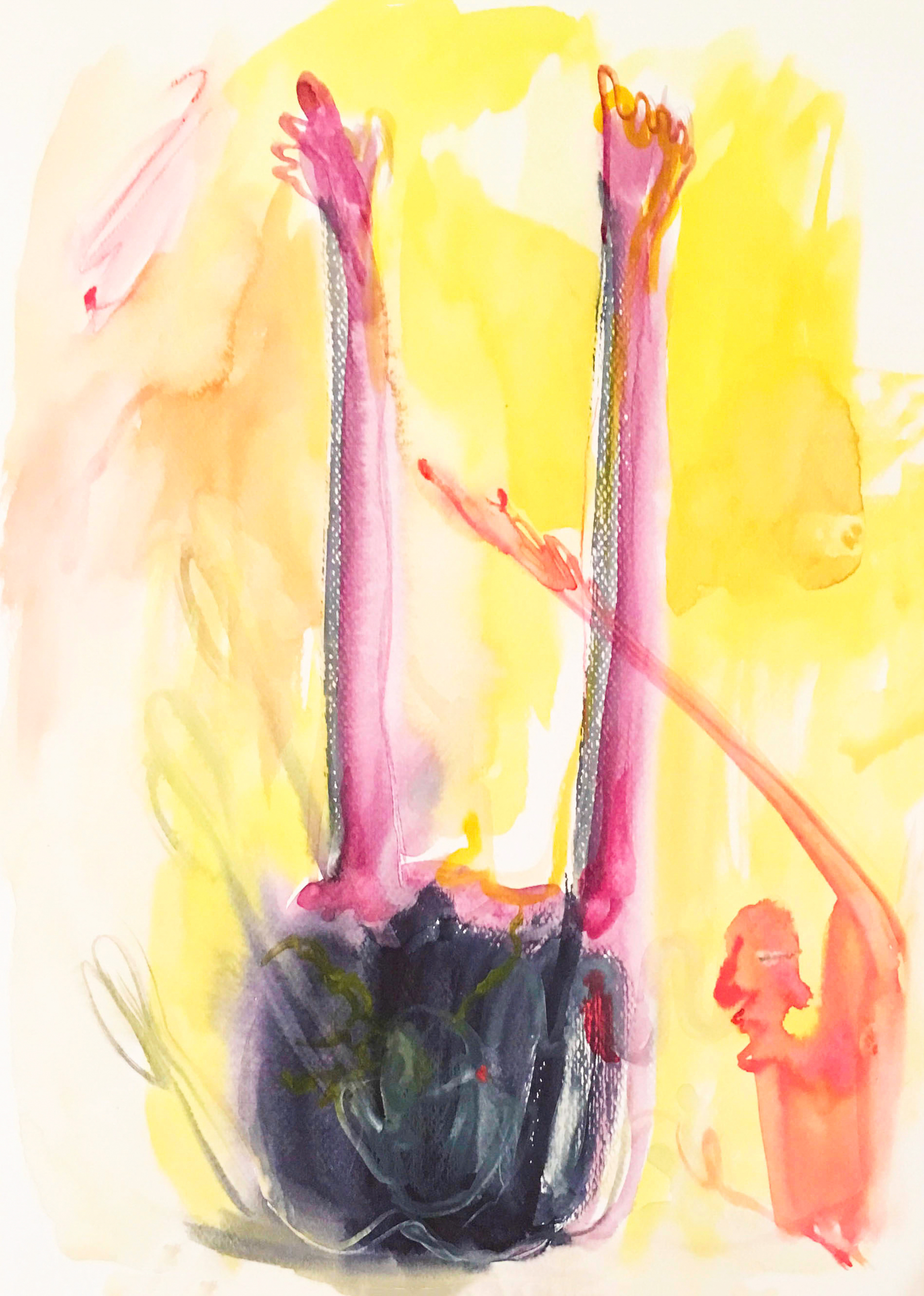 Look up! mixed media on paper, 21x29cm