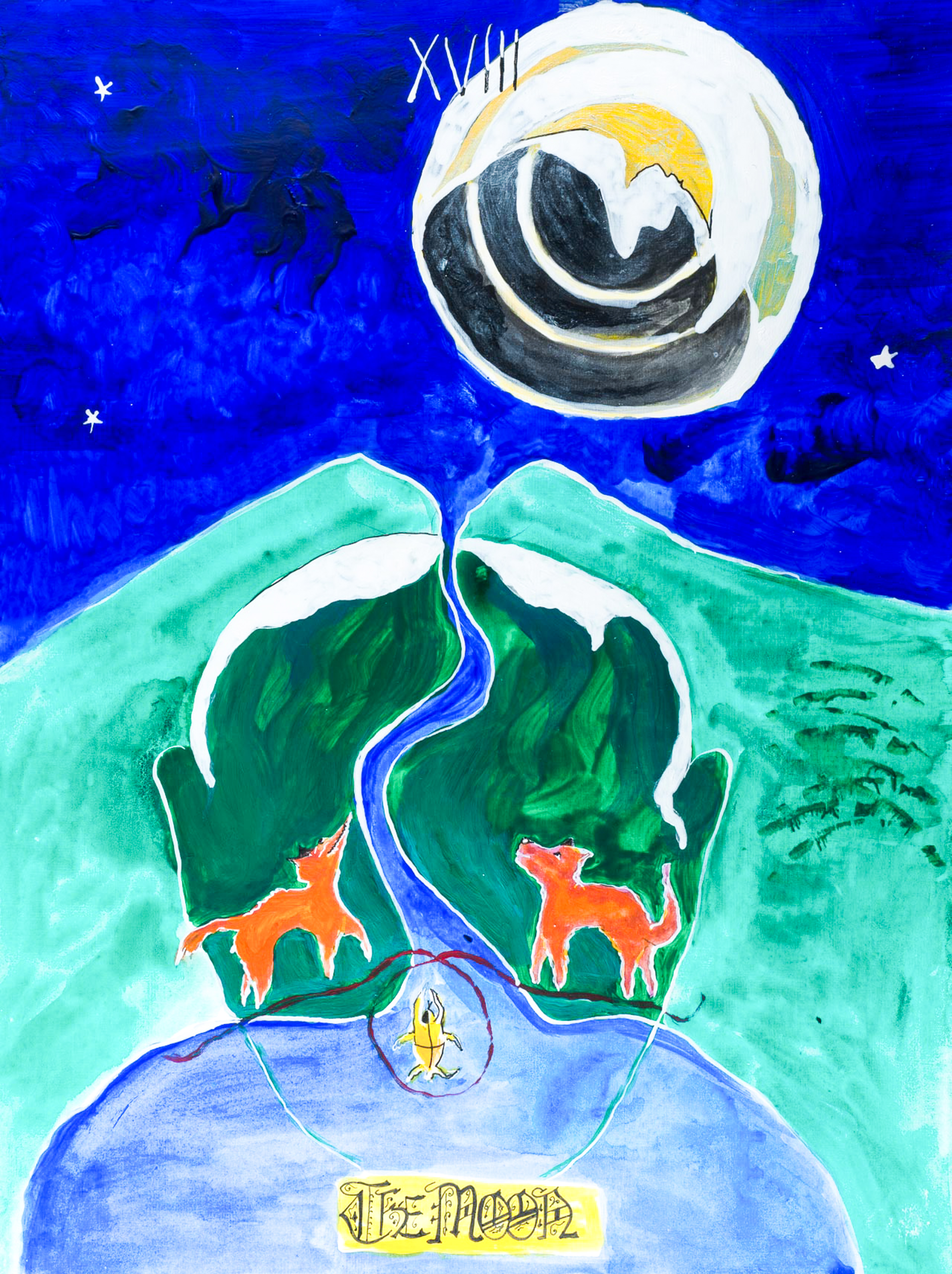 Temperance, mixed media on paper