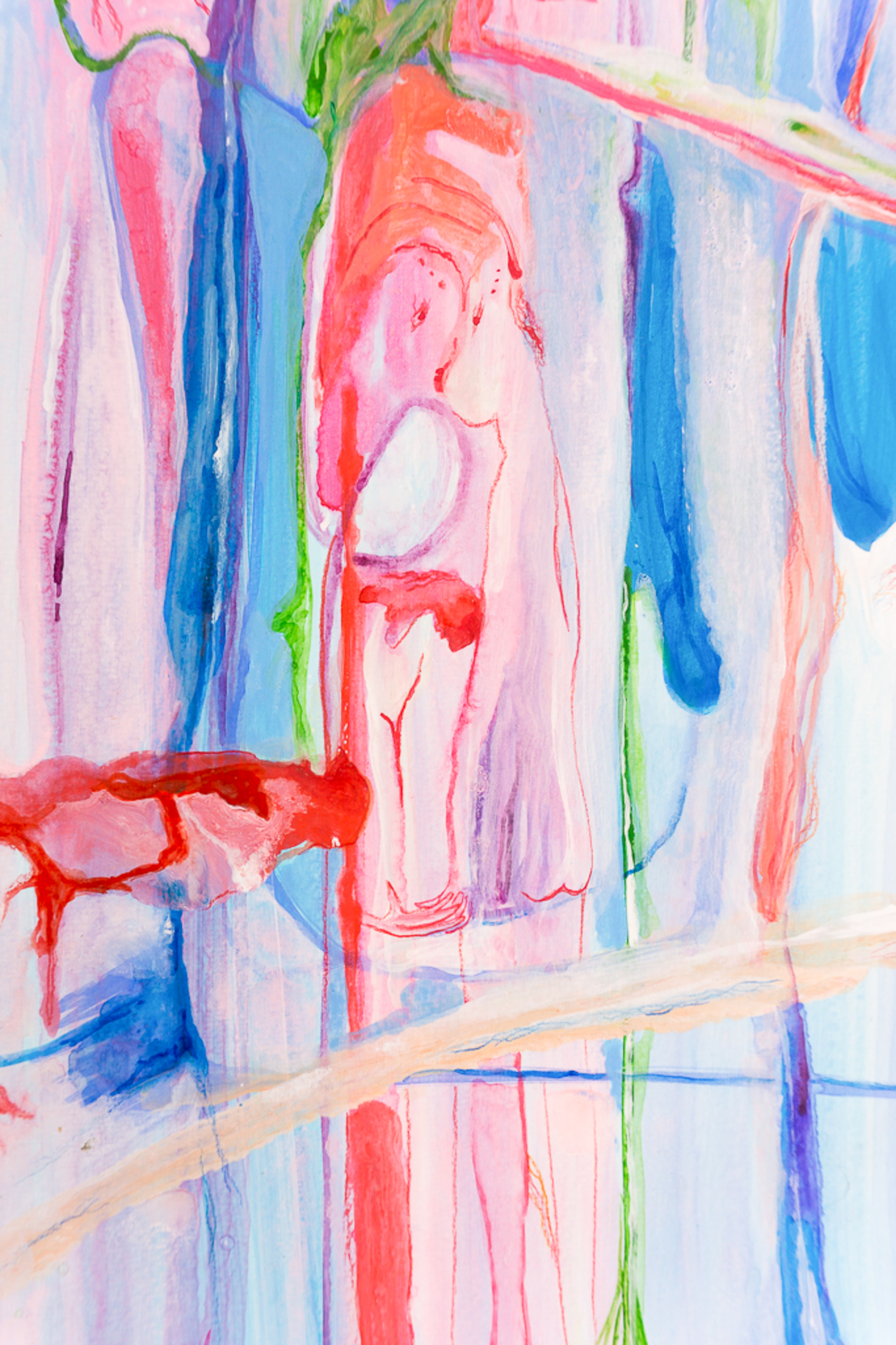 A kiss, mixed media, 42x29cm