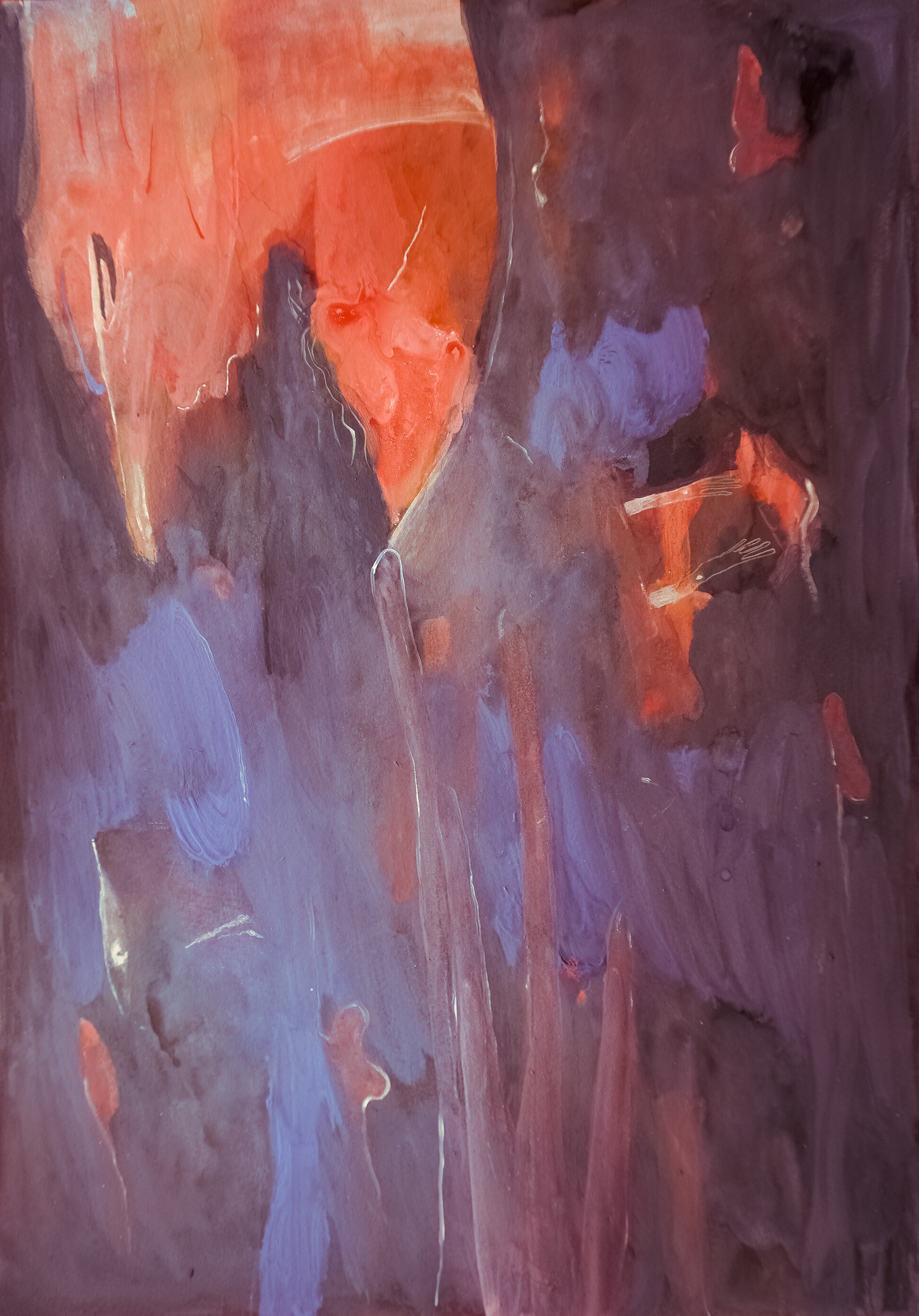 I am already in your head, mixed media, 42x29cm