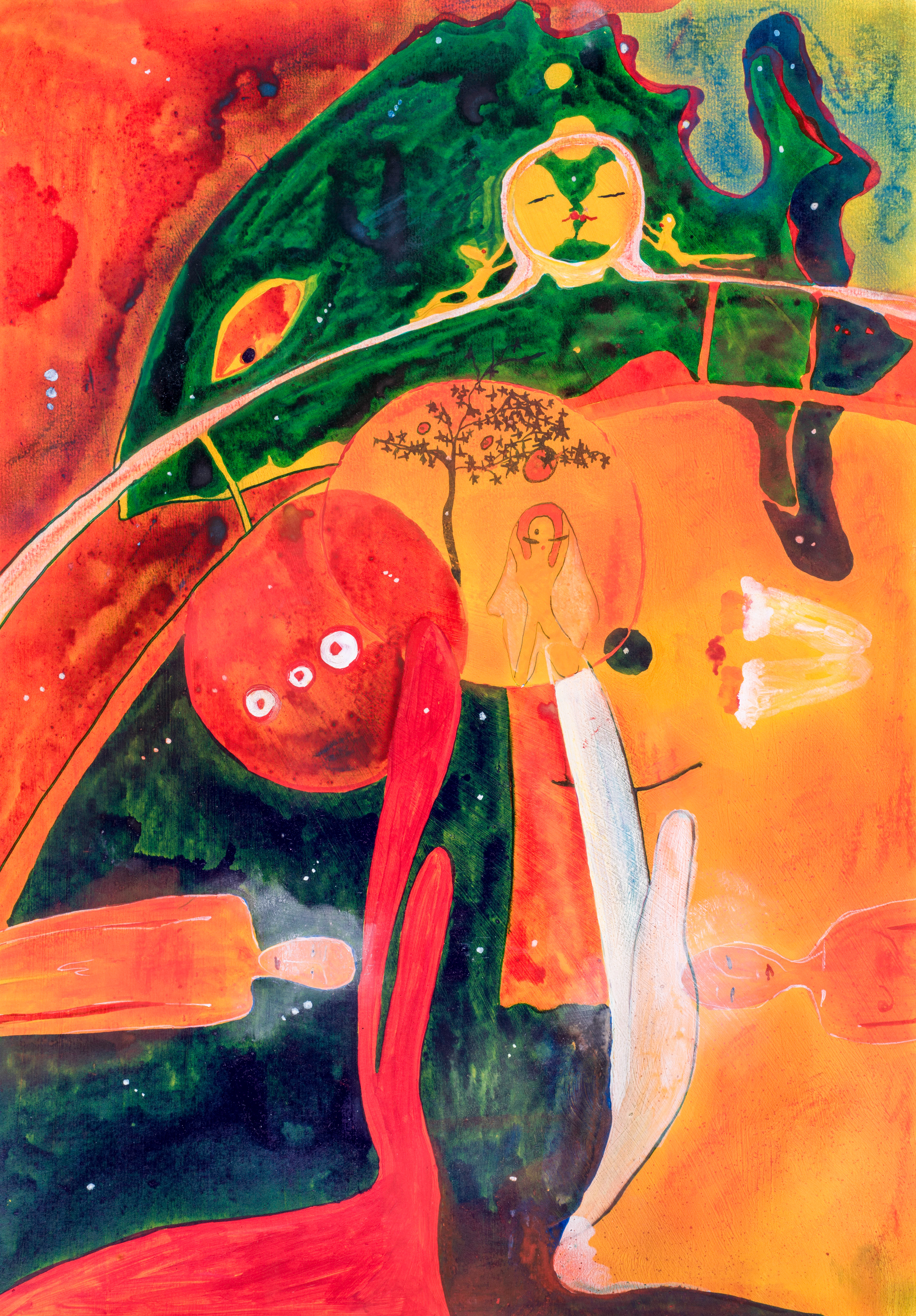 Living vibrations, mixed media 60x40cm
