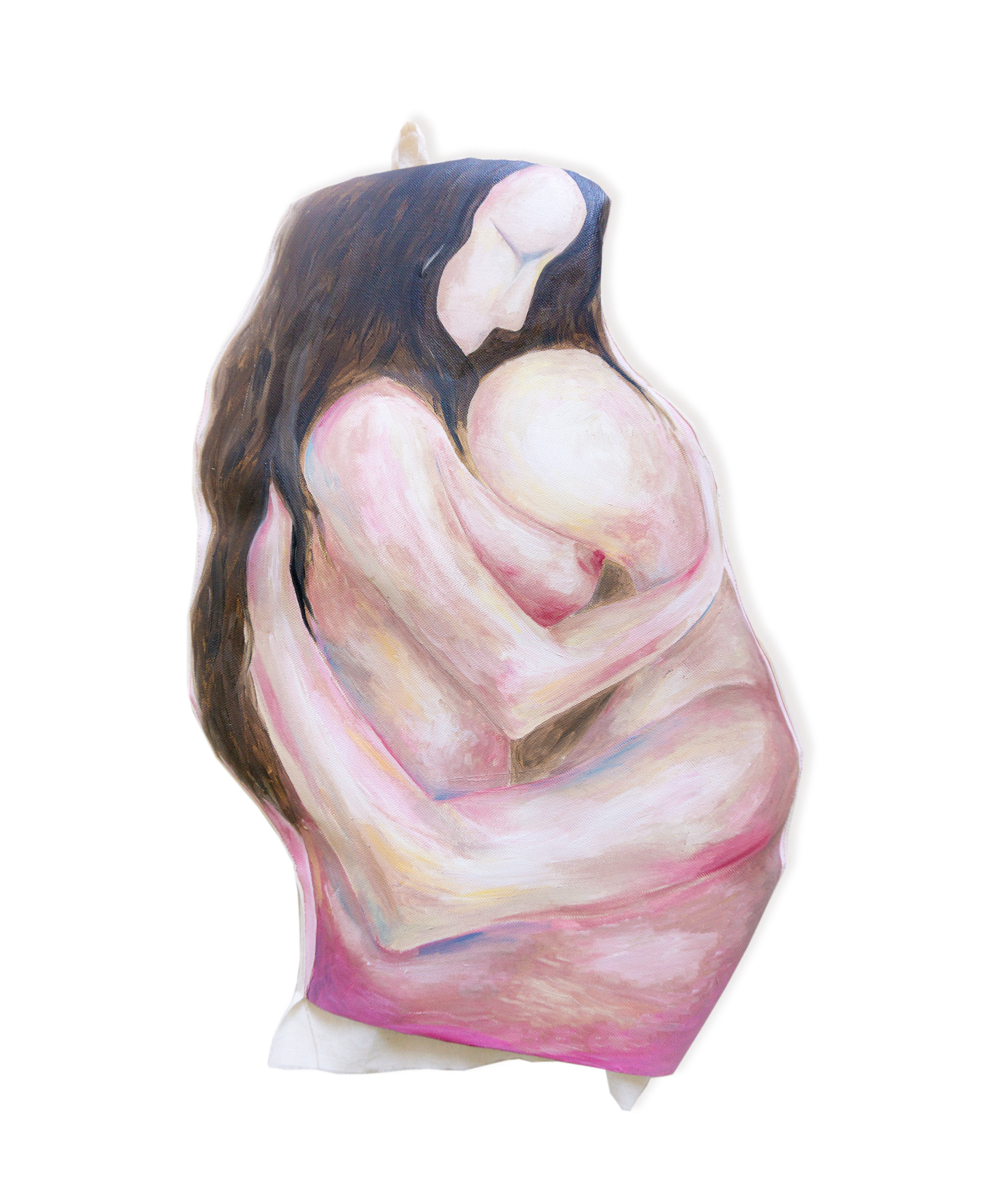 SOLD M. Oil on canvas sculpture , 56x30x5cm
